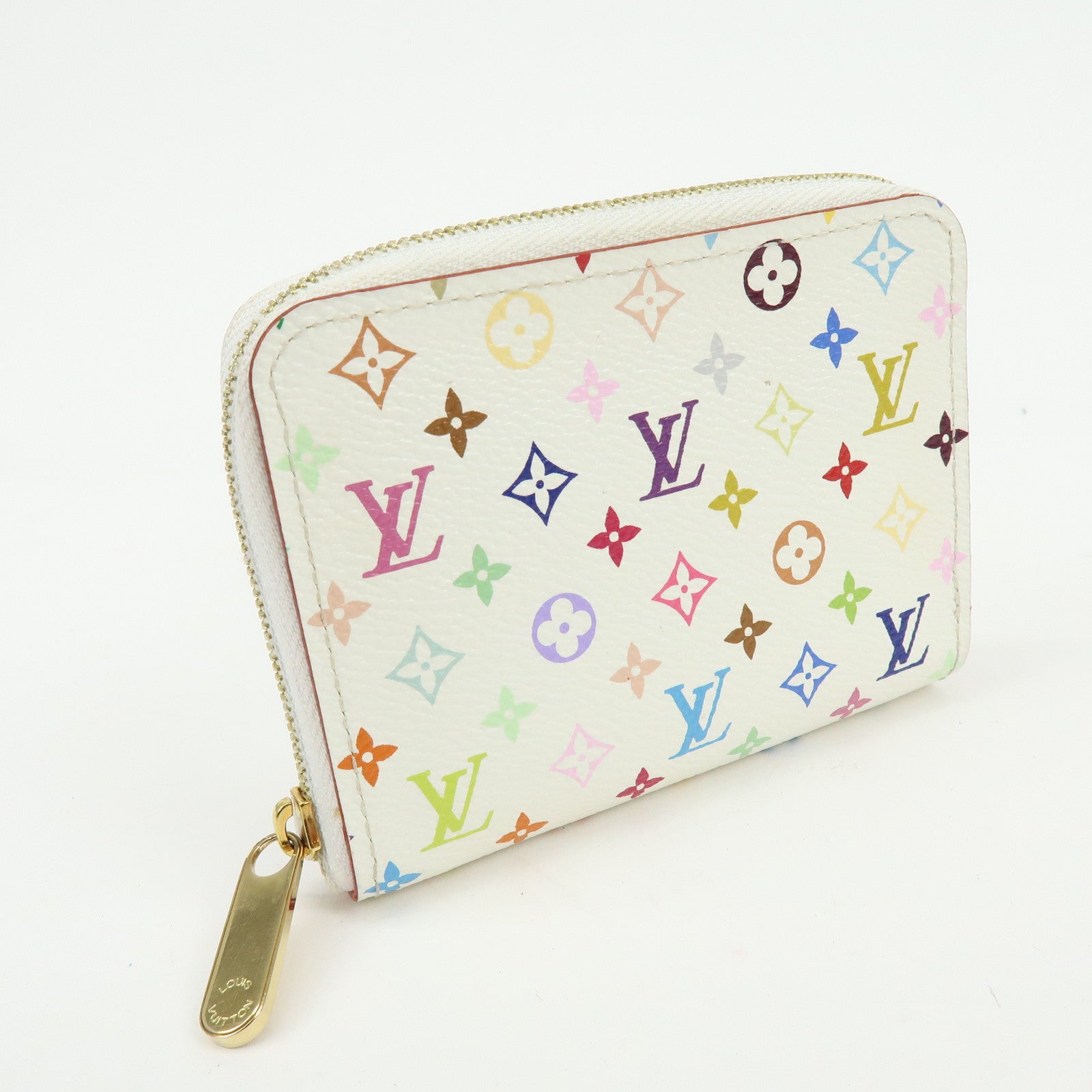Louis Vuitton Monogram Multicolor Round Zippy Coin Purse Blanc M93741