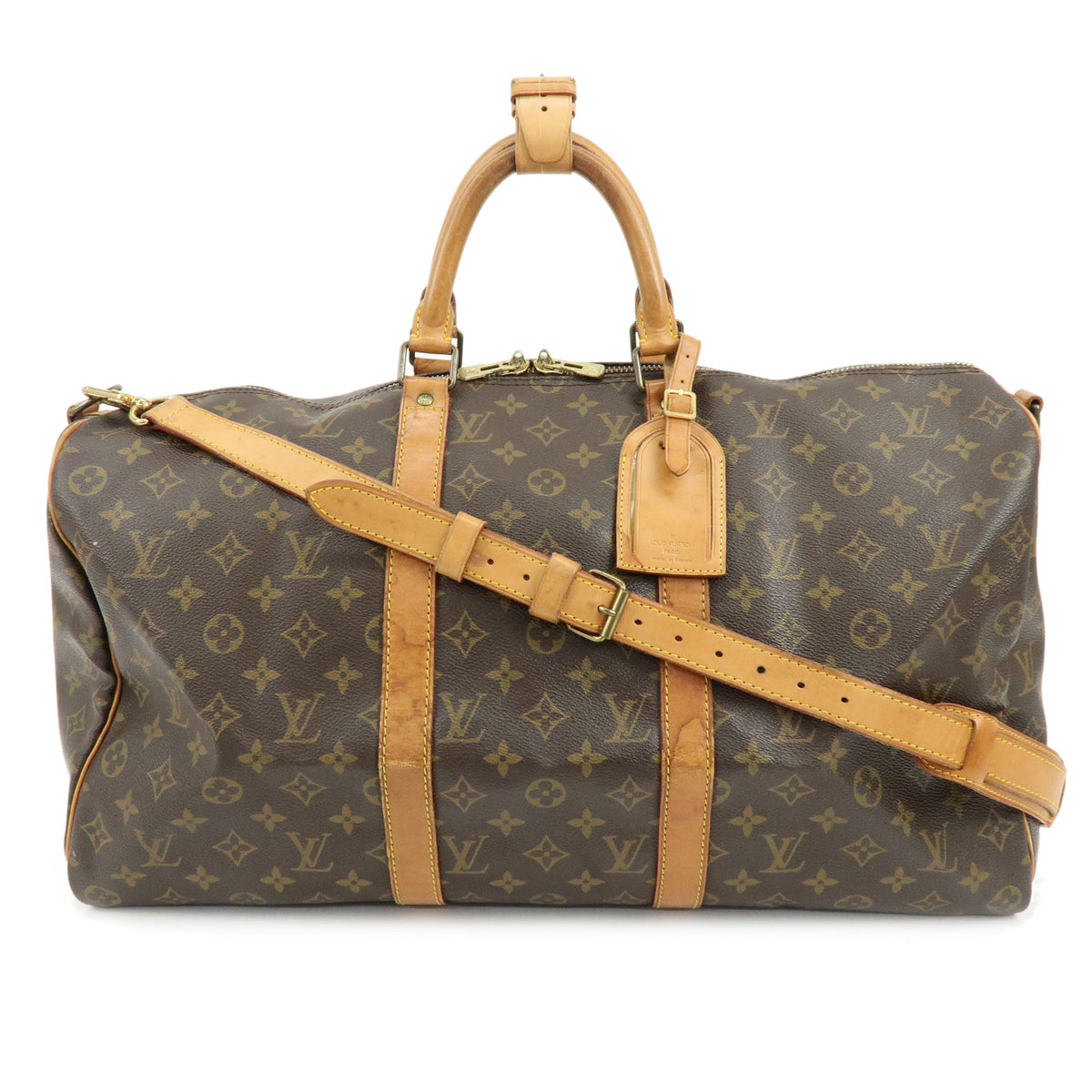 Louis Vuitton Monogram Keep All Bandouliere 50 Boston Bag M41416