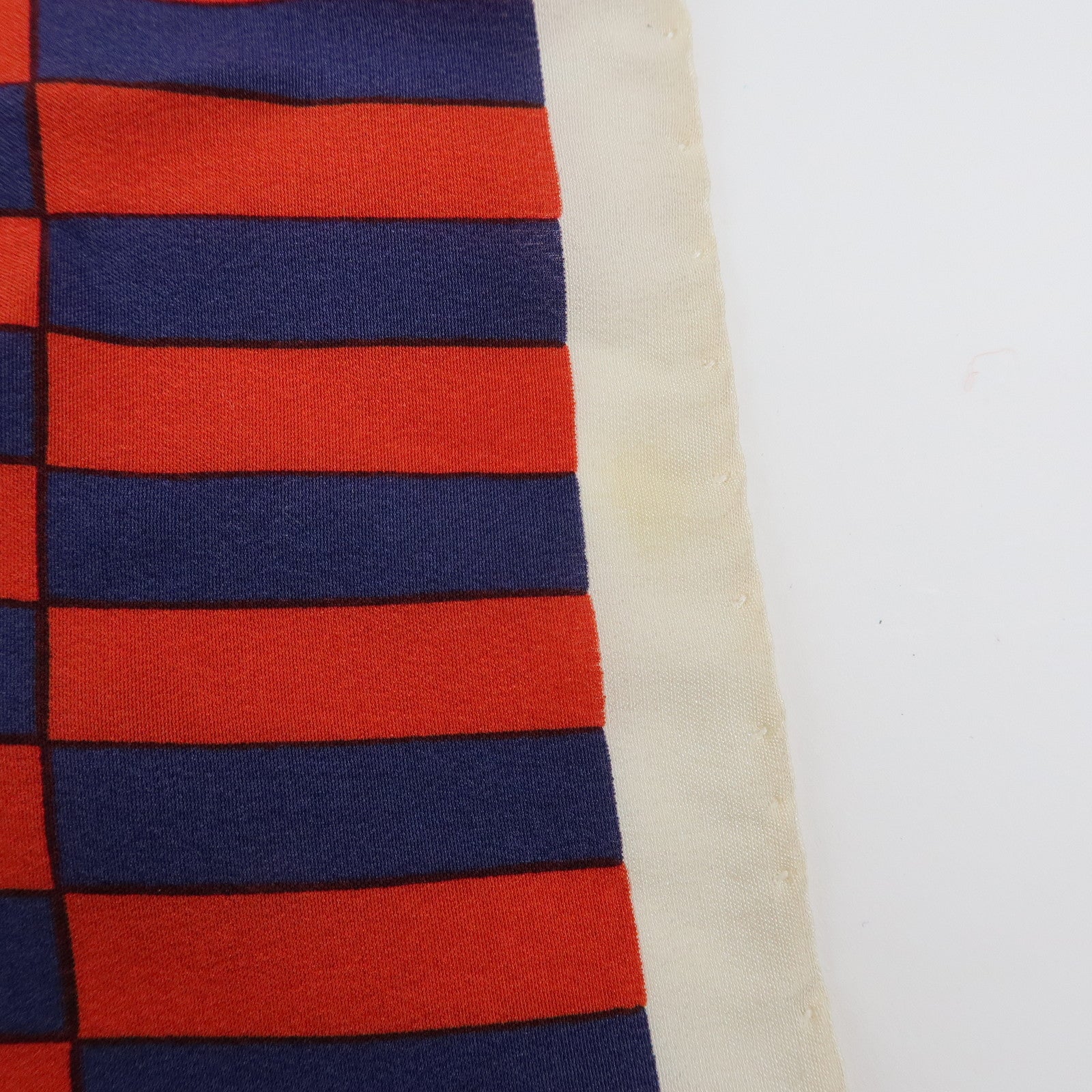 FENDI FF Logo Silk 100% Scarf White Blue Red