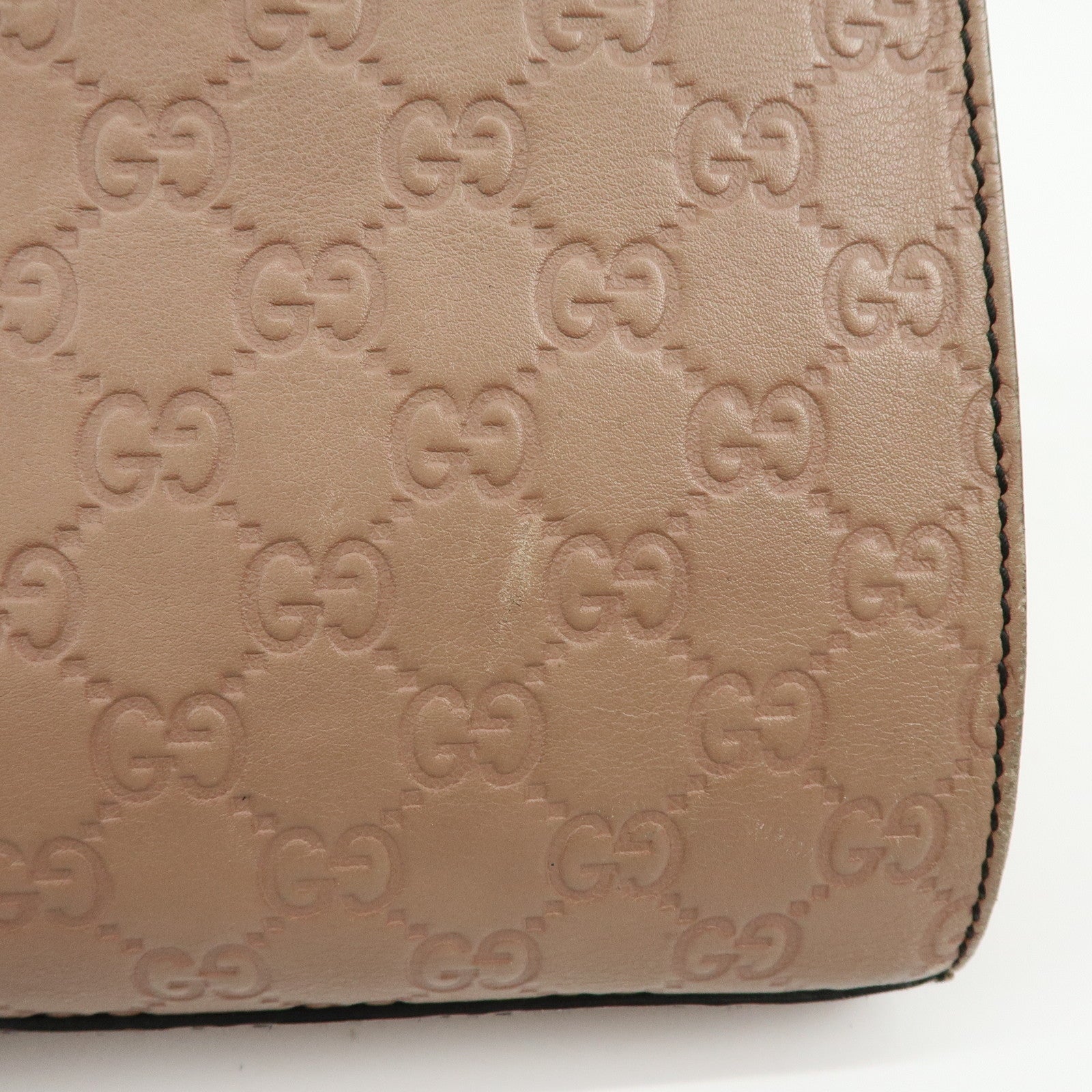 GUCCI Horsebit Guccissima Emily Leather Chain Shoulder Bag 295402