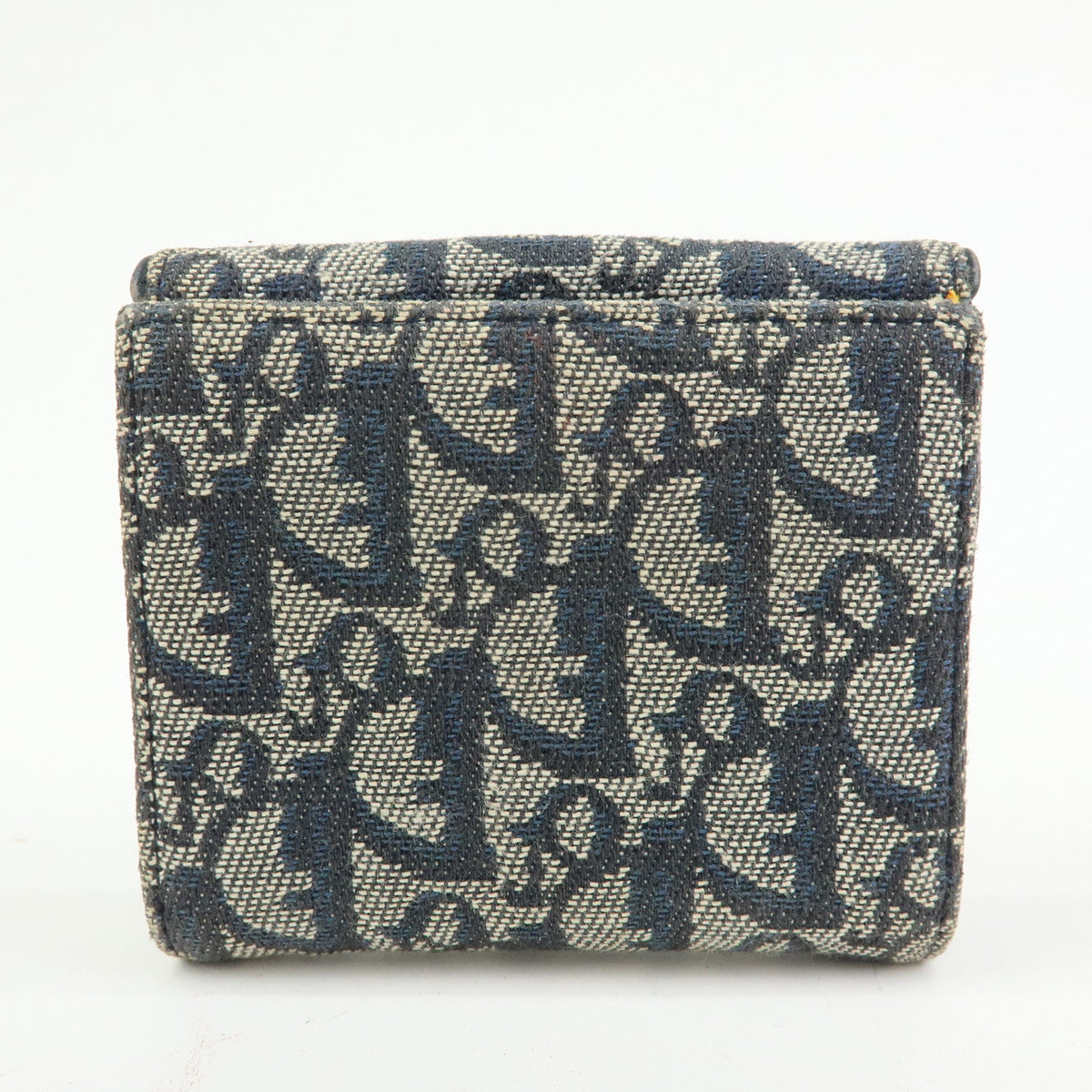 Christian Dior Trotter Saddle Jacquard Canvas Bi-fold Compact Wallet