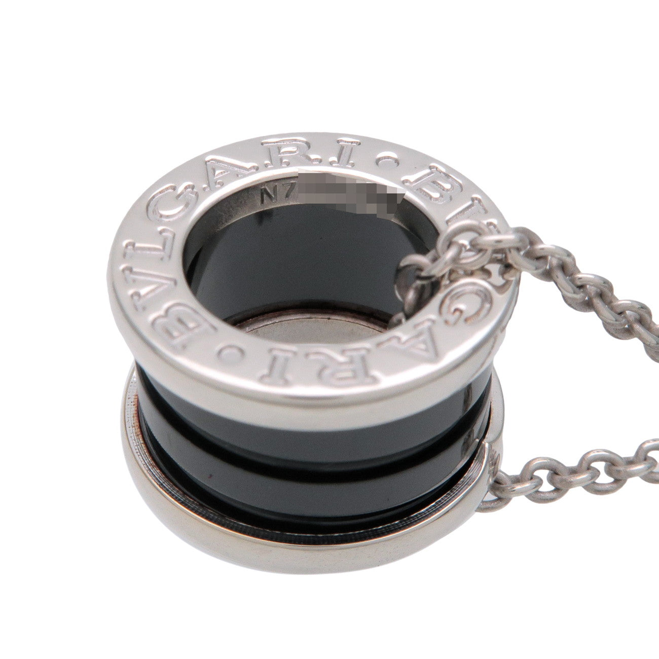 BVLGARI B-Zero1 Save the Children Necklace SV925 Black Ceramic
