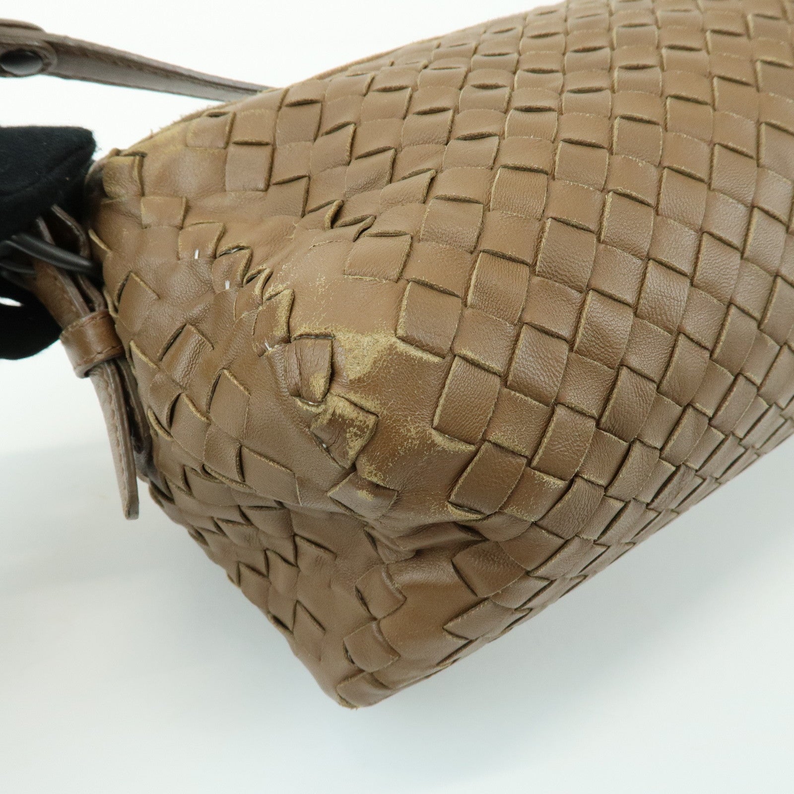 BOTTEGA VENETA Intrecciato Leather Hand Bag Shoulder Bag Mocha Brown