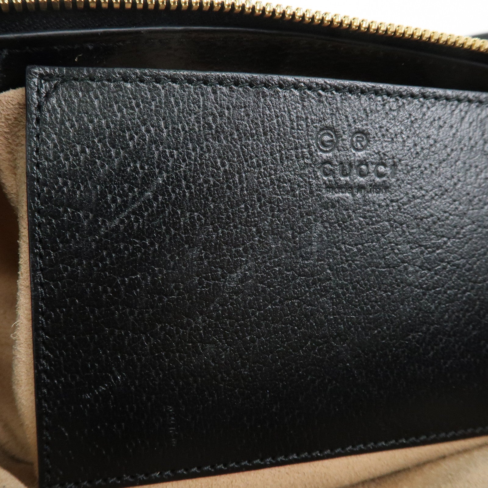 GUCCI Ophidia Sherry Leather 2Way Bag Shoulder Bag Hand Bag Black