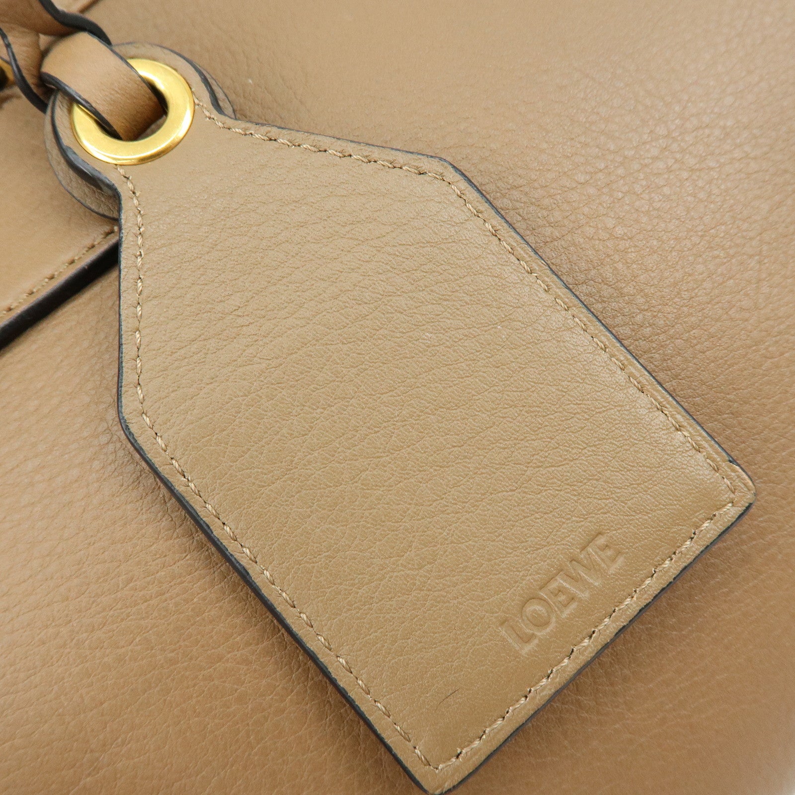 LOEWE Amazona 28 Leather 2Way Bag  Hand Bag Shoulder Bag Mocha