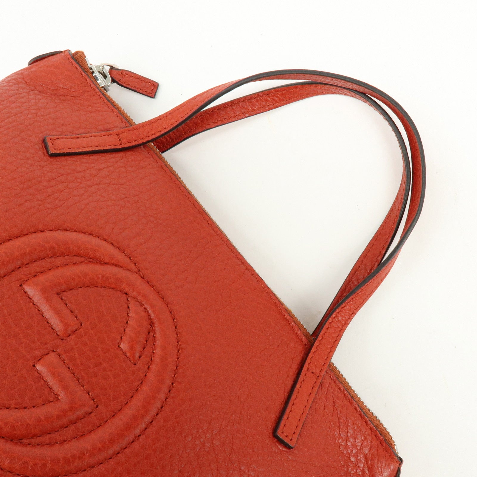 GUCCI Children's Interlocking G SOHO Leather Hand Bag Red 340618
