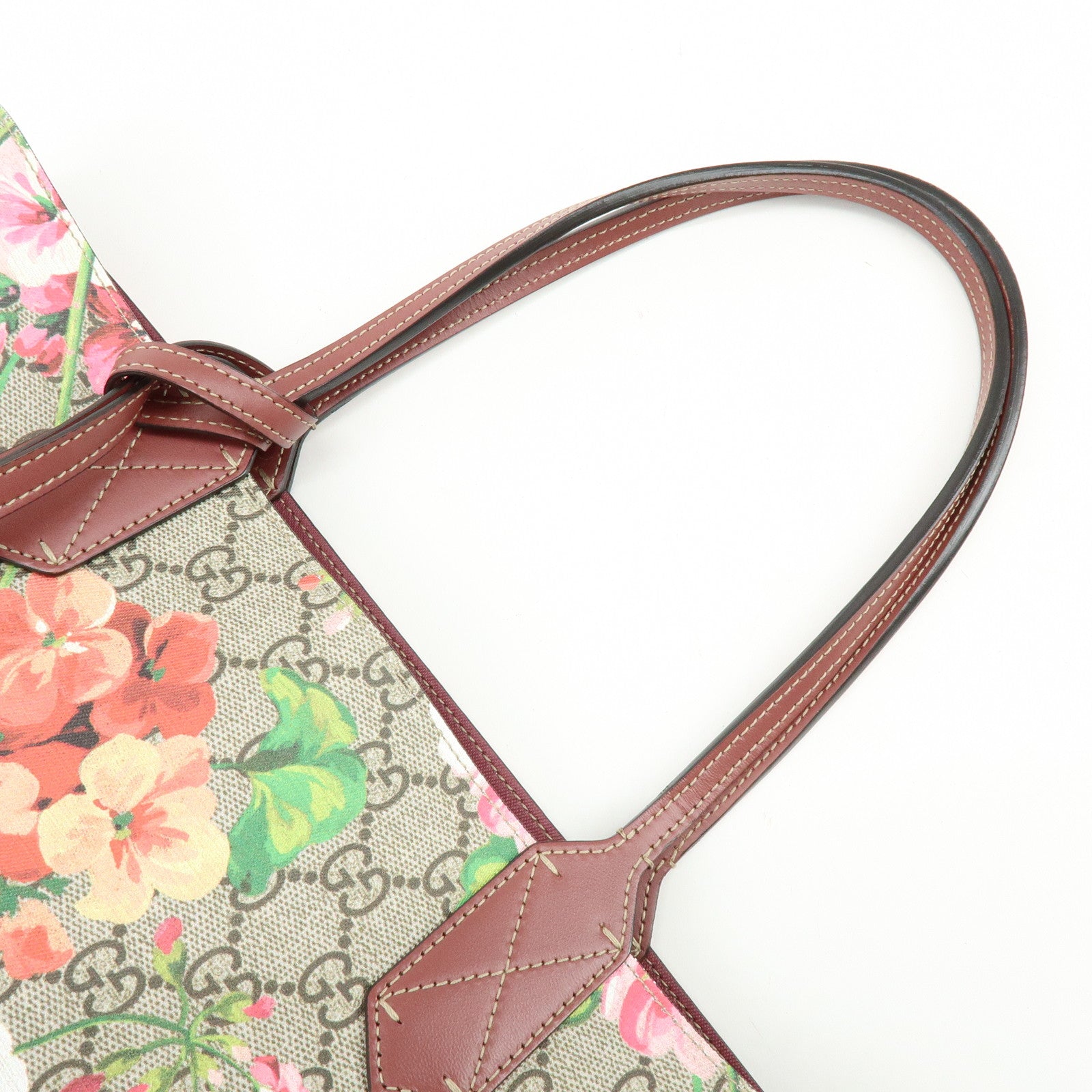 GUCCI GG Blooms GG Supreme Reversible Tote Shoulder bag 372613