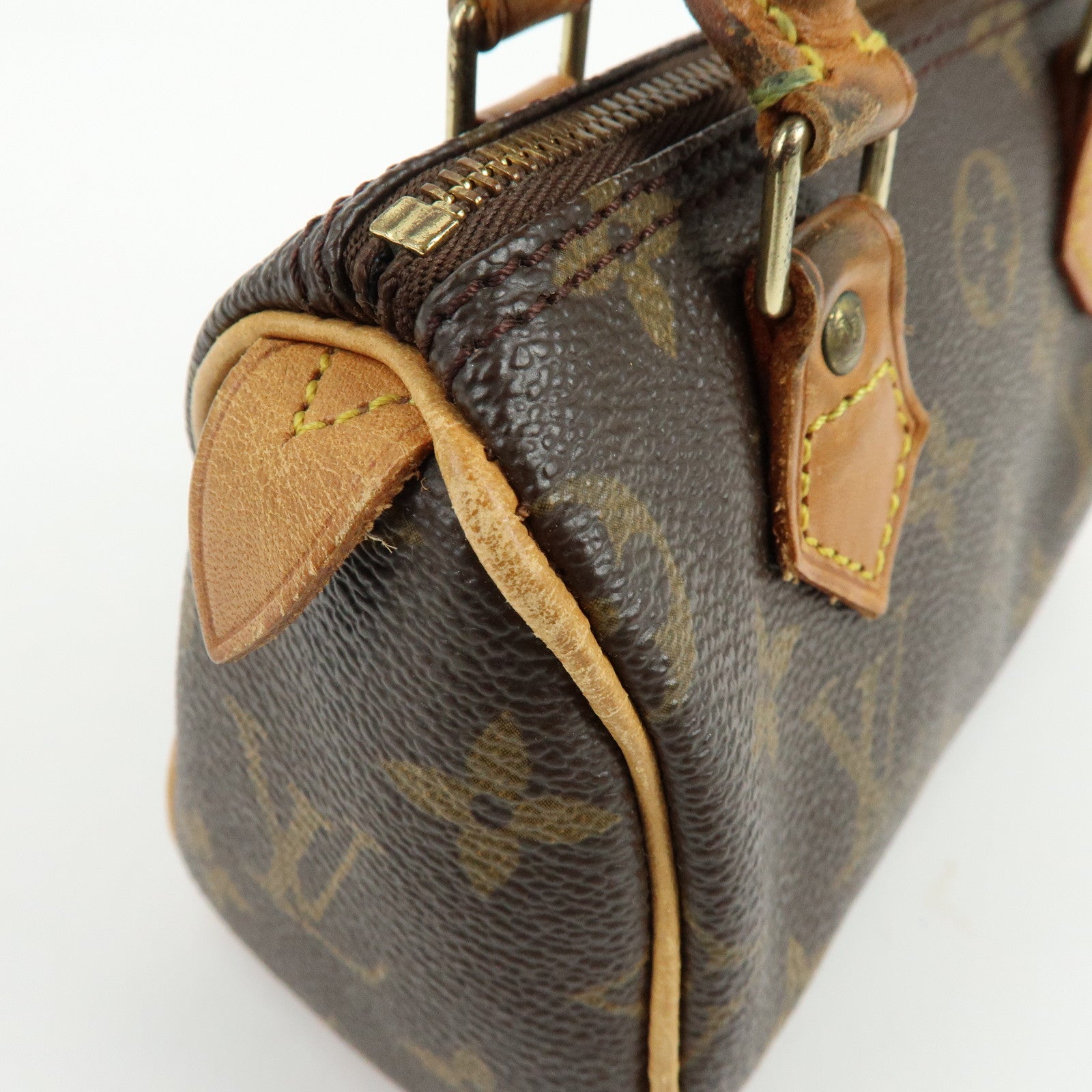 Louis Vuitton Monogram Canvas Mini Speedy Hand Bag & Strap M41534