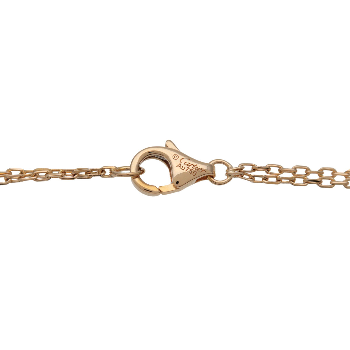 Cartier Love Circle 2P Diamond Necklace K18 750YG Yellow Gold
