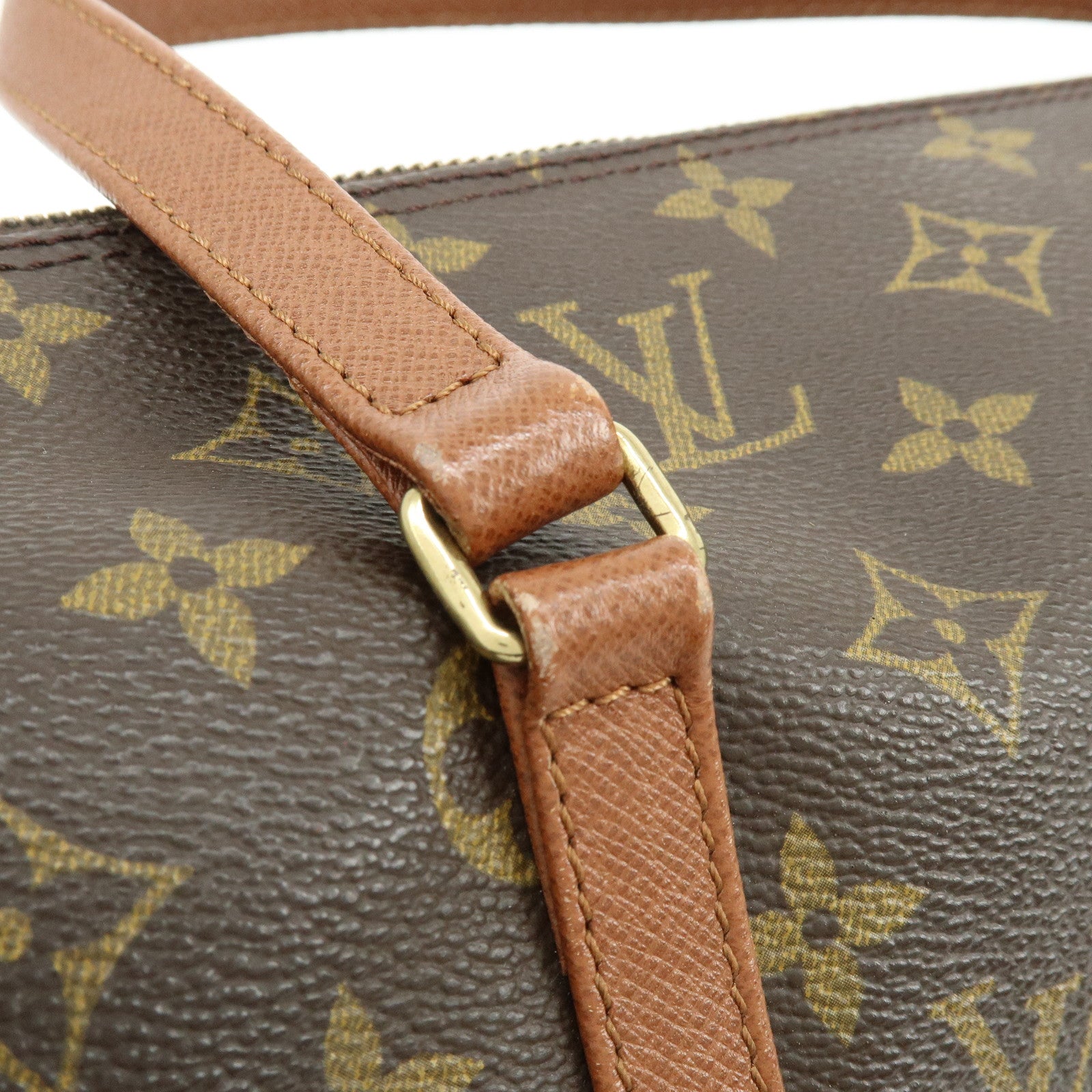 Louis Vuitton Monogram Papillon 30 Hand Bag Old Style Brown M51365