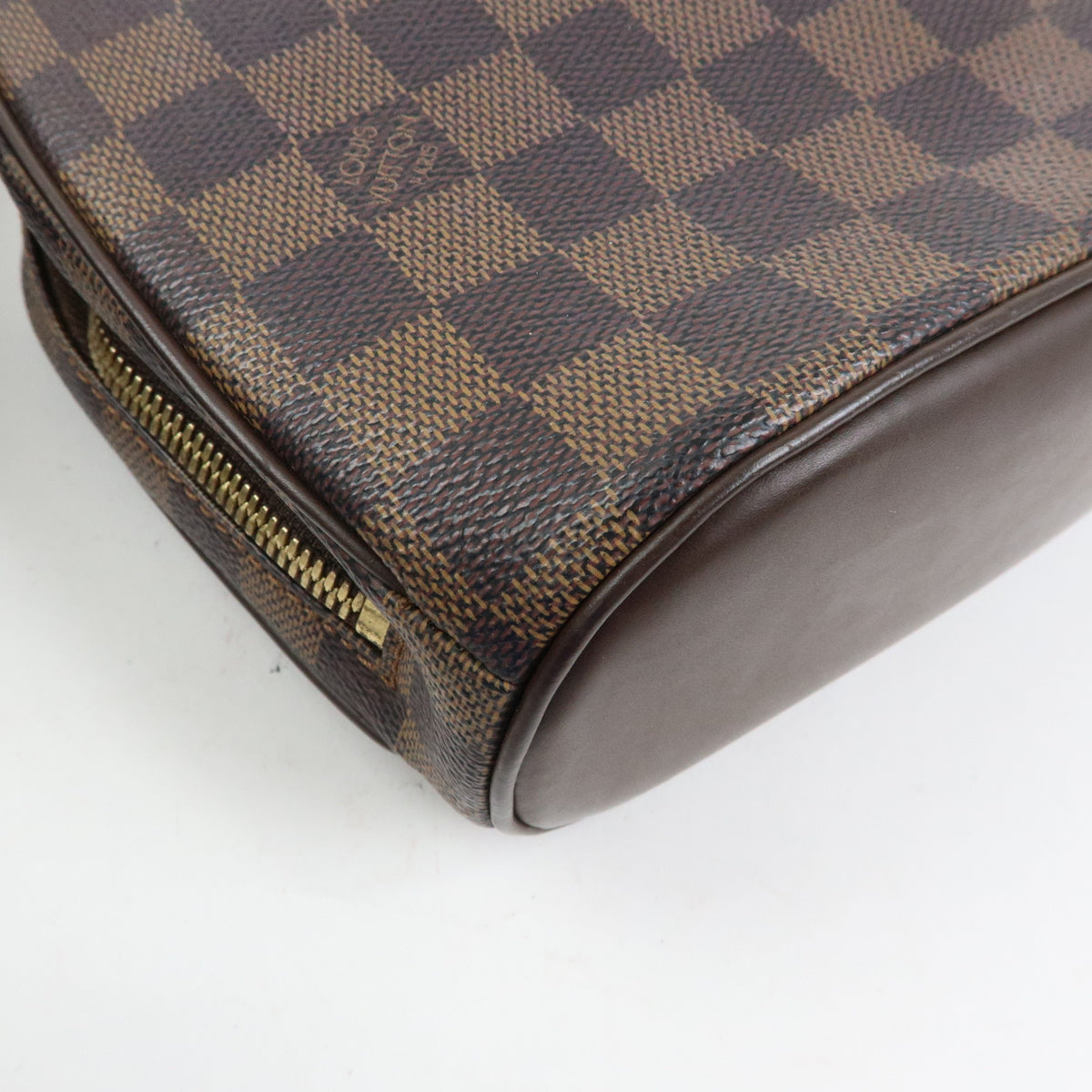 Louis Vuitton Saria Mini Damier Ebene Canvas Leather Hand Bag N51286
