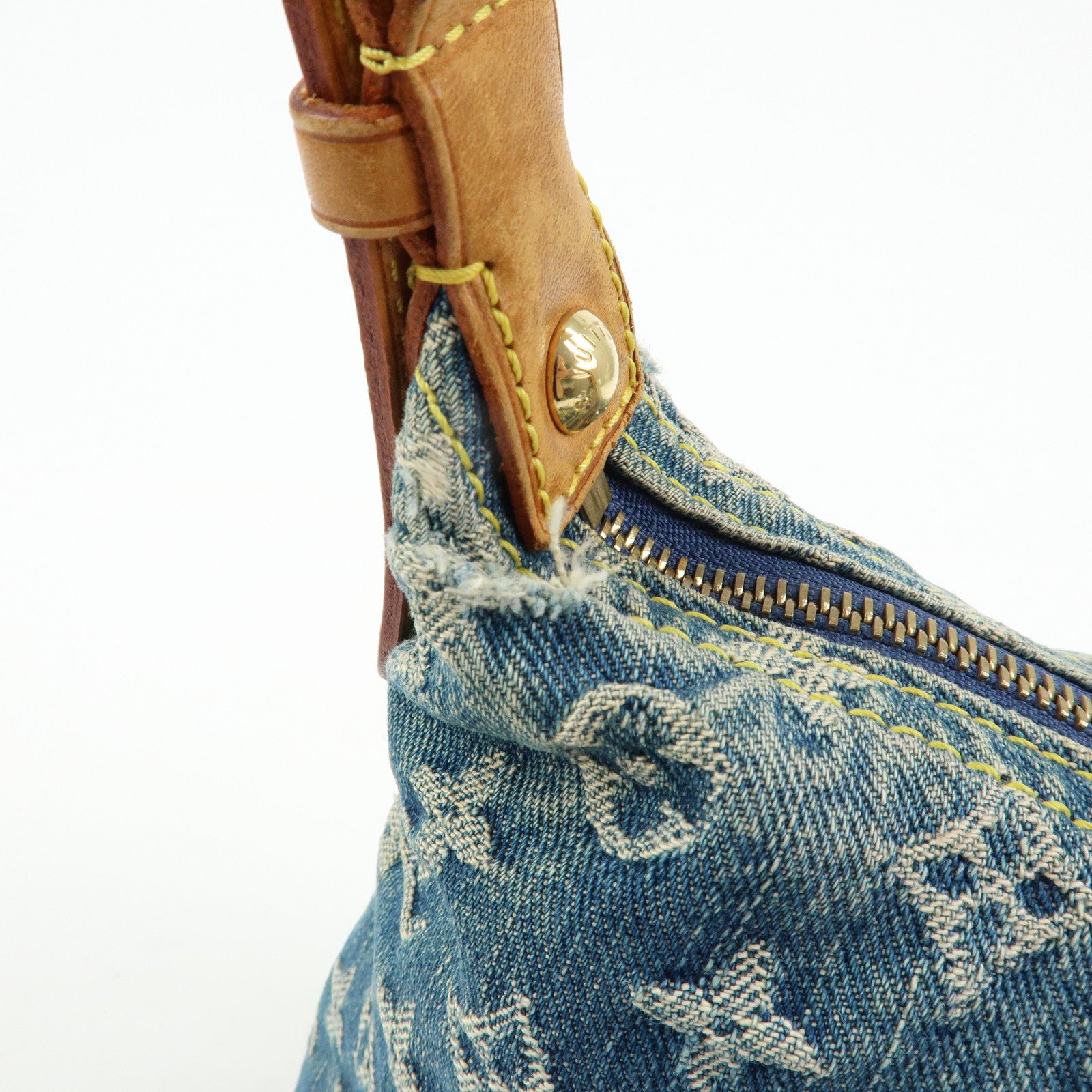 Louis Vuitton Monogram Denim Baggy PM 2Way Bag Shoulder Bag M95049
