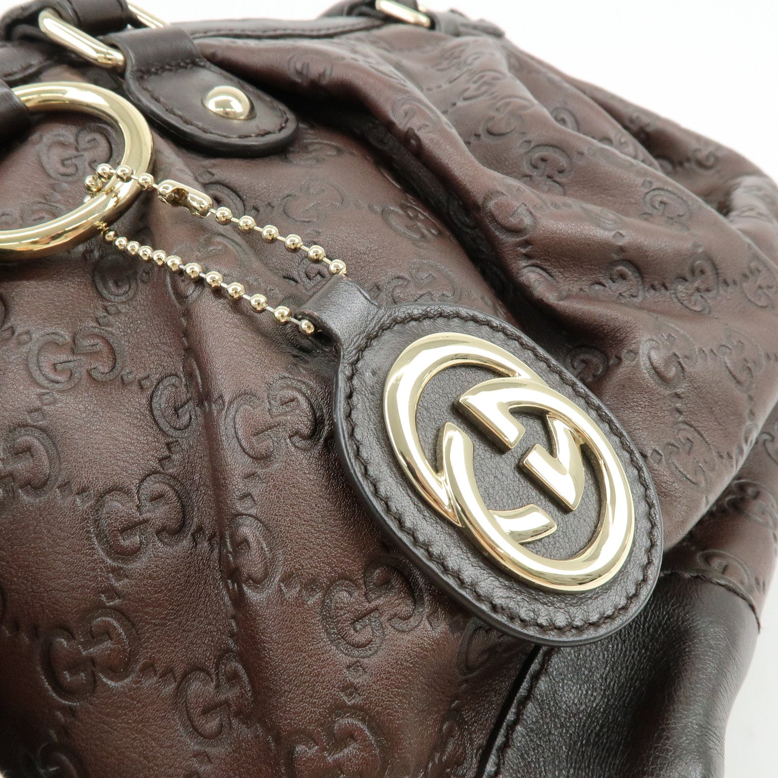 GUCCI Sukey Interlocking G Guccissima Leather 2Way Shoulder Bag 247902