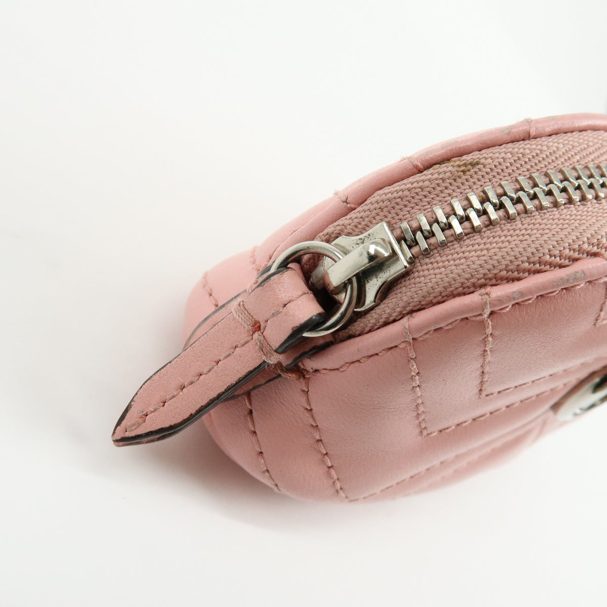 GUCCI GG Marmont Double G Leather Cosmetic Case Key Pouch Pink 625691