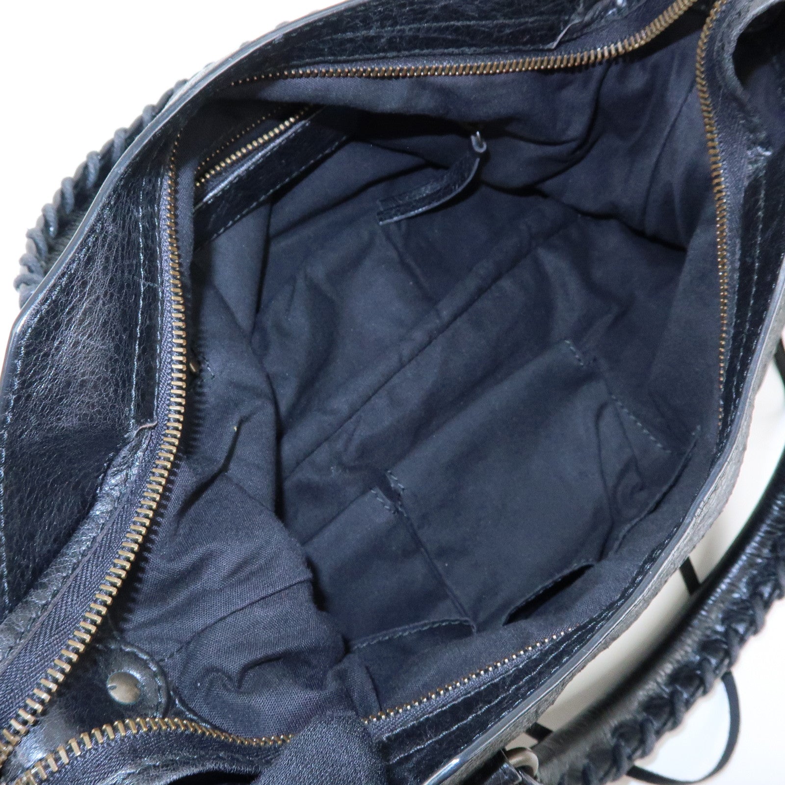 BALENCIAGA The Town Leather 2Way Bag Hand Bag Black 240579