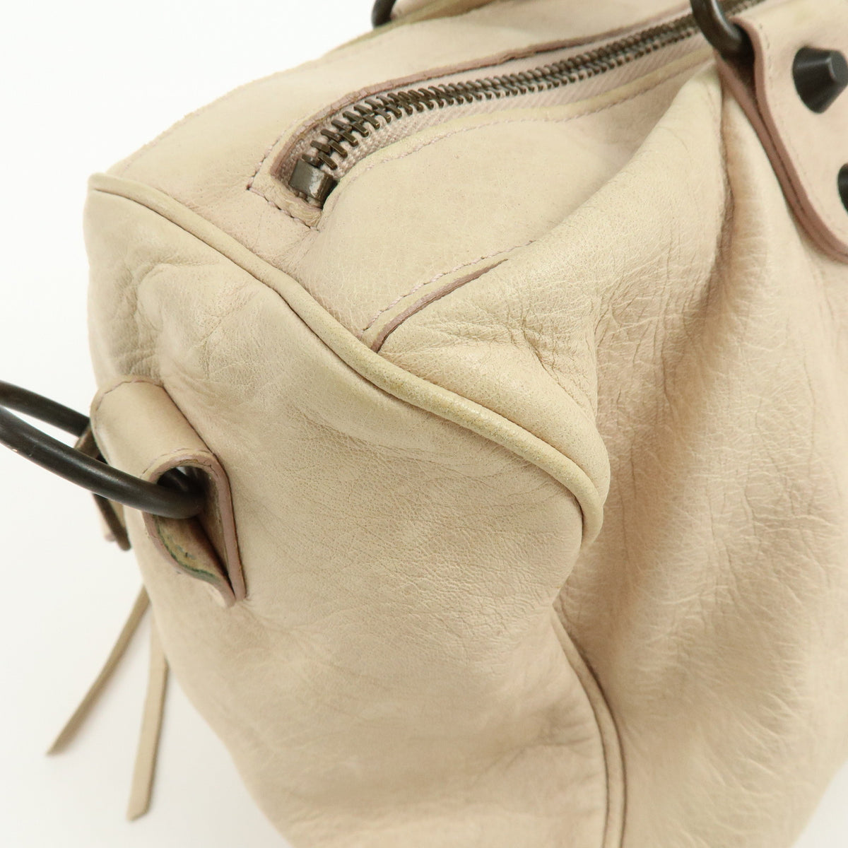 BALENCIAGA The Twiggy Leather 2Way Hand Bag White Light Purple 128523