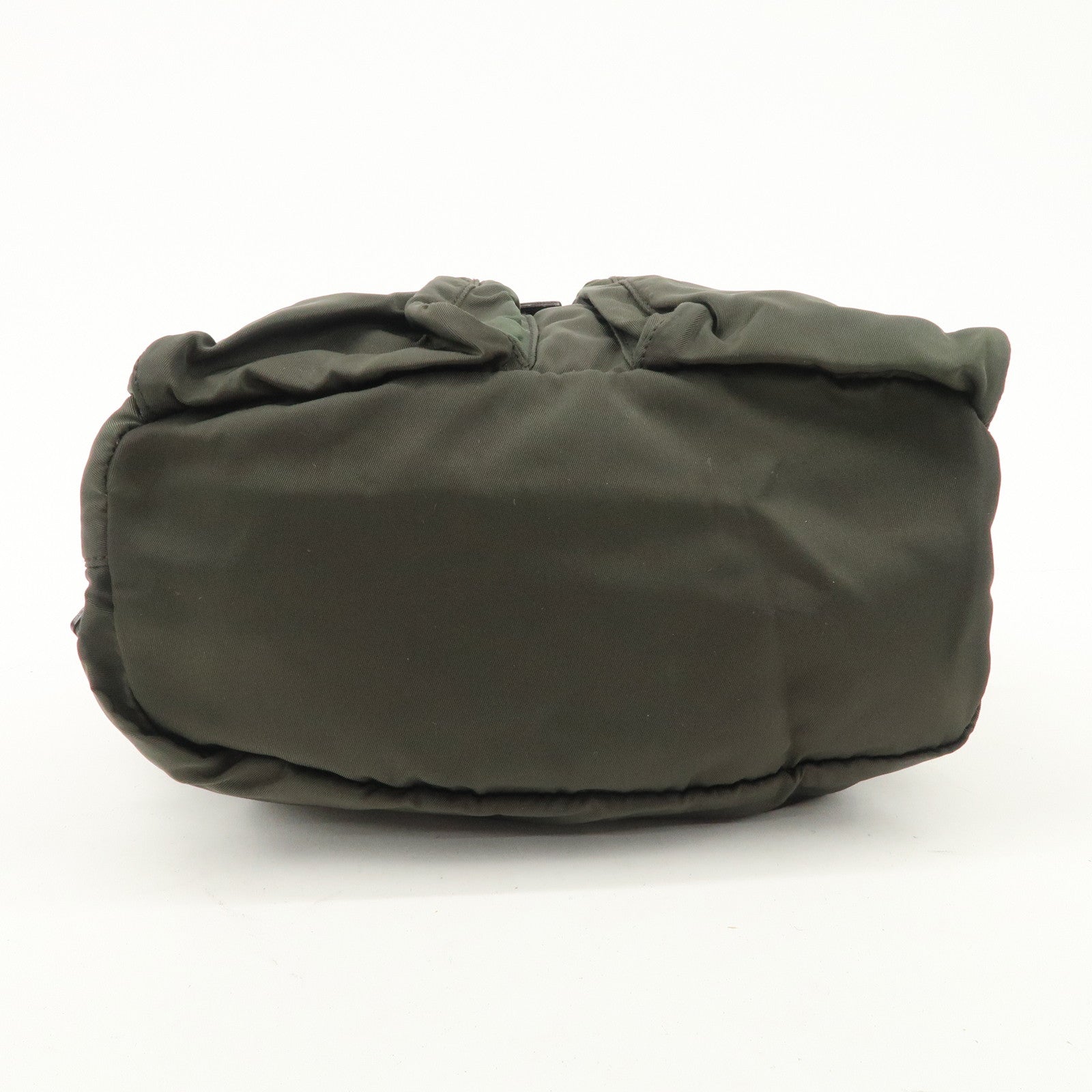 PRADA  Triangle Logo Leather Nylon BackPack B5885F Used