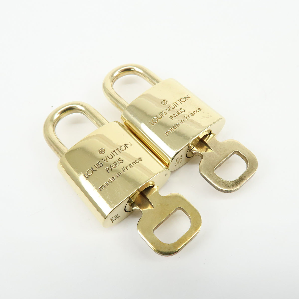 Louis Vuitton Lot of 10 Lock & Key Cadena Key Lock Gold