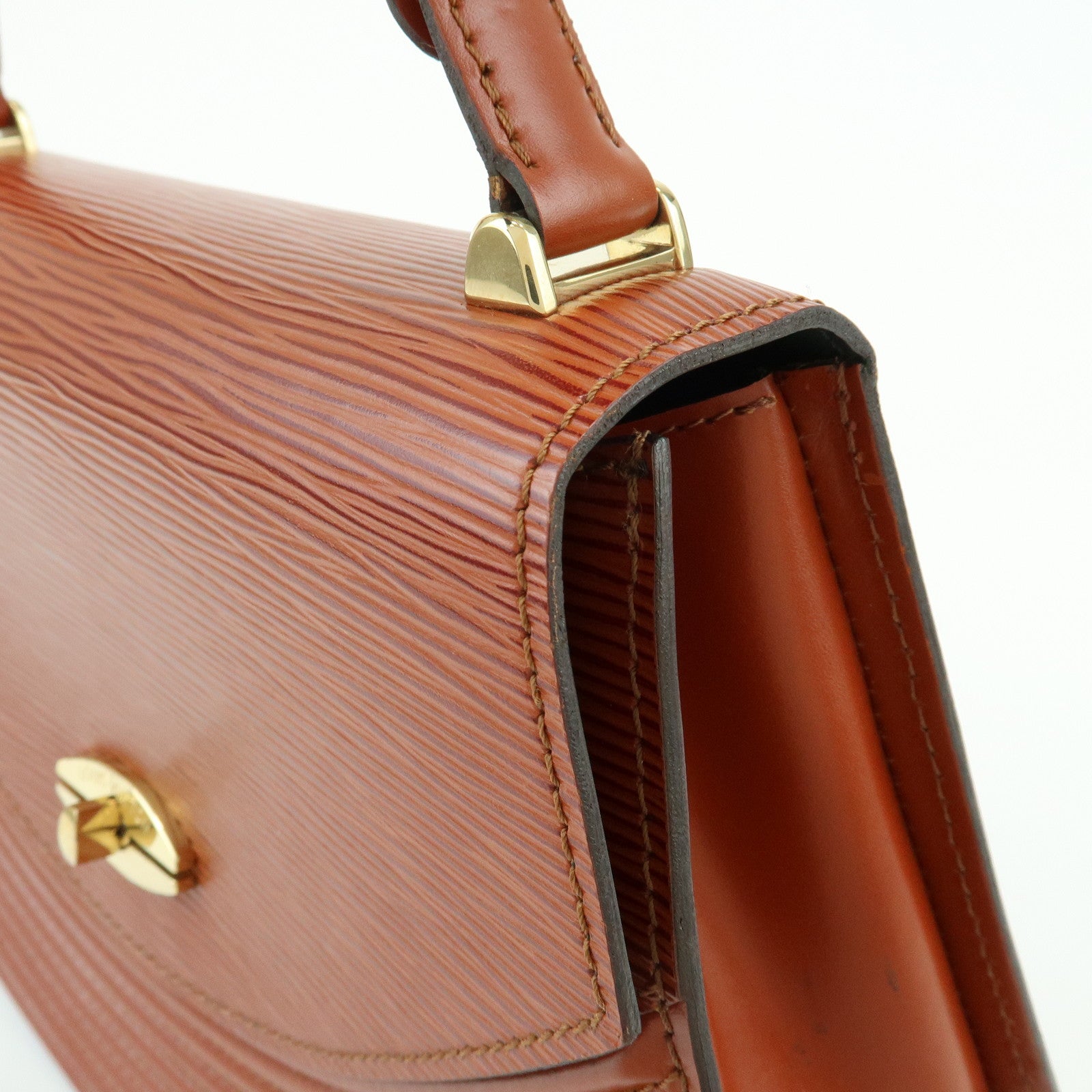 Louis Vuitton Epi Tilsitt Leather Shoulder Bag Kenya Brown M52483