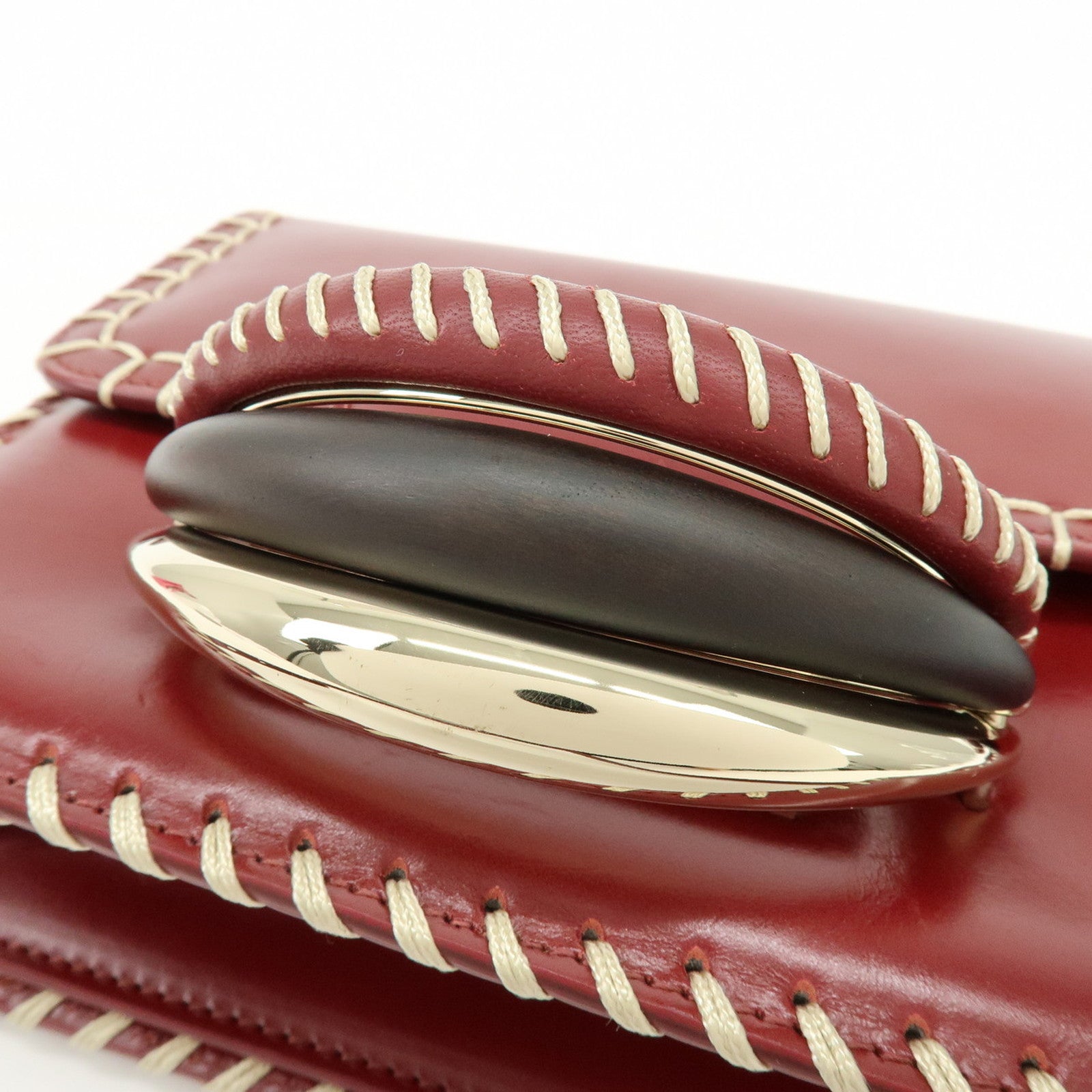 Chloe KATTIE Leather Shoulder Bag Crossbody Bag Wine Red