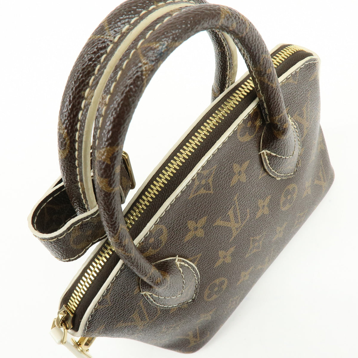 Louis Vuitton Monogram Shiny Lockit BB Mini Hand Bag  Brown M40599