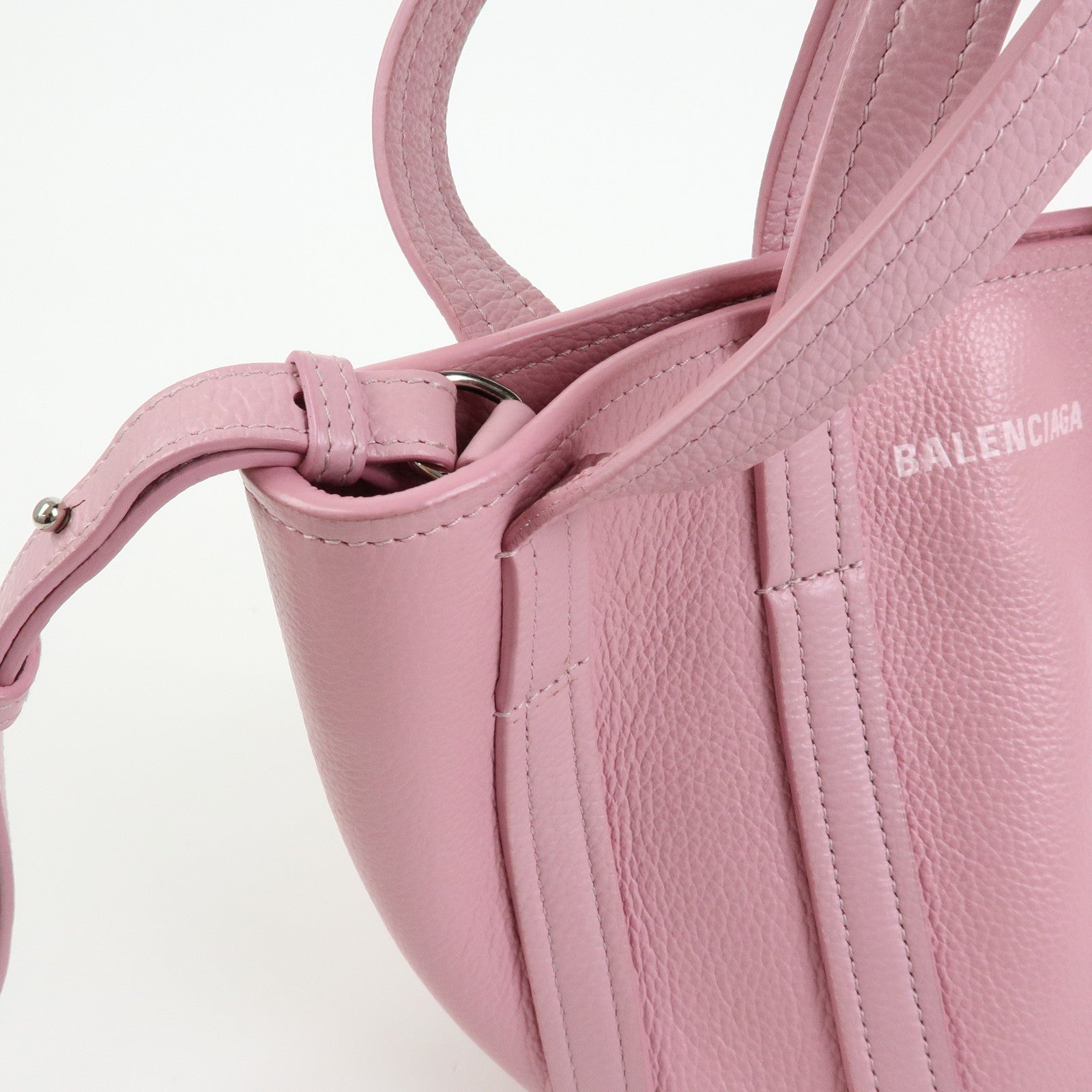 BALENCIAGA Leather EVERYDAY XS 2Way bag Hand Bag Shoulder Bag Pink