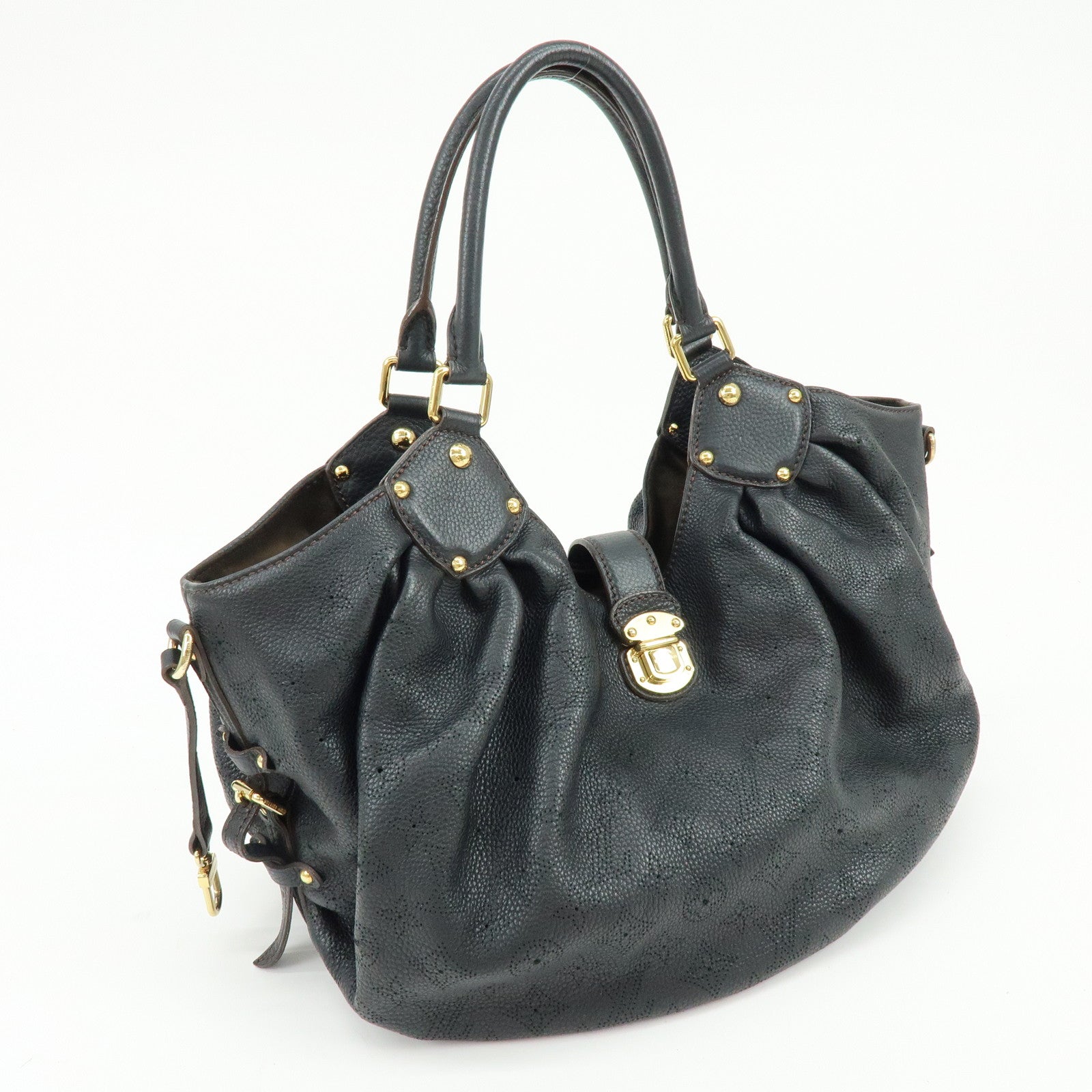 Louis Vuitton Monogram Mahina L Shoulder Bag Hand Bag Noir M95765