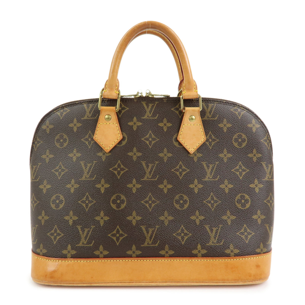 Louis Vuitton Monogram Alma PM Canvas Leather Hand Bag Brown M51130