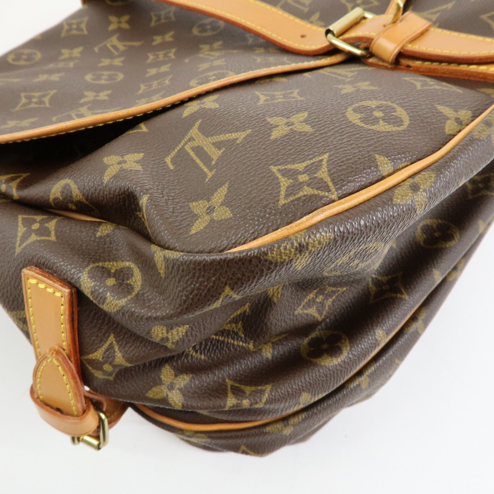 Louis Vuitton Monogram Saumur 35 Shoulder Bag Brown M42254