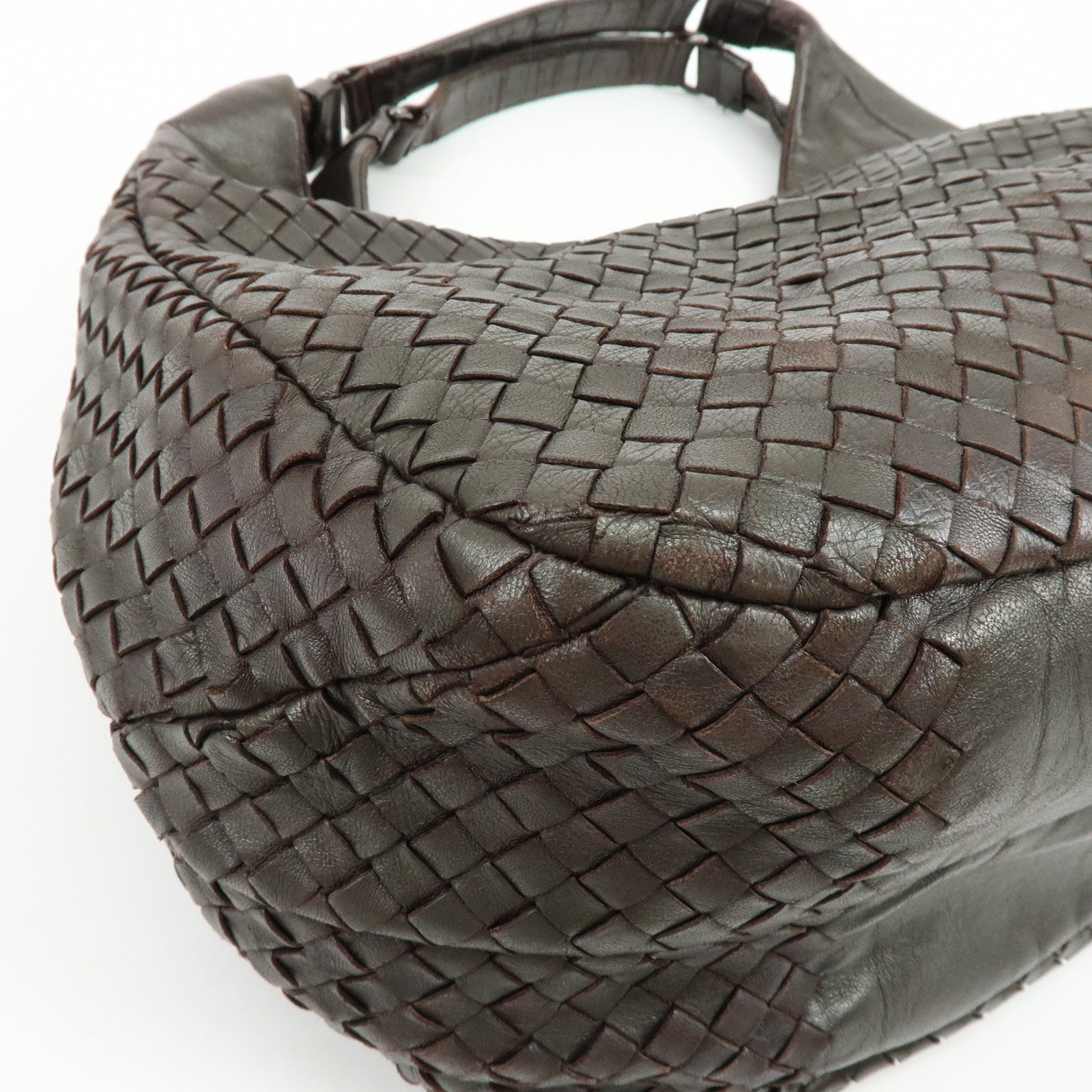 BOTTEGA VENETA Intrecciato Campana Leather Shoulder Bag 124864