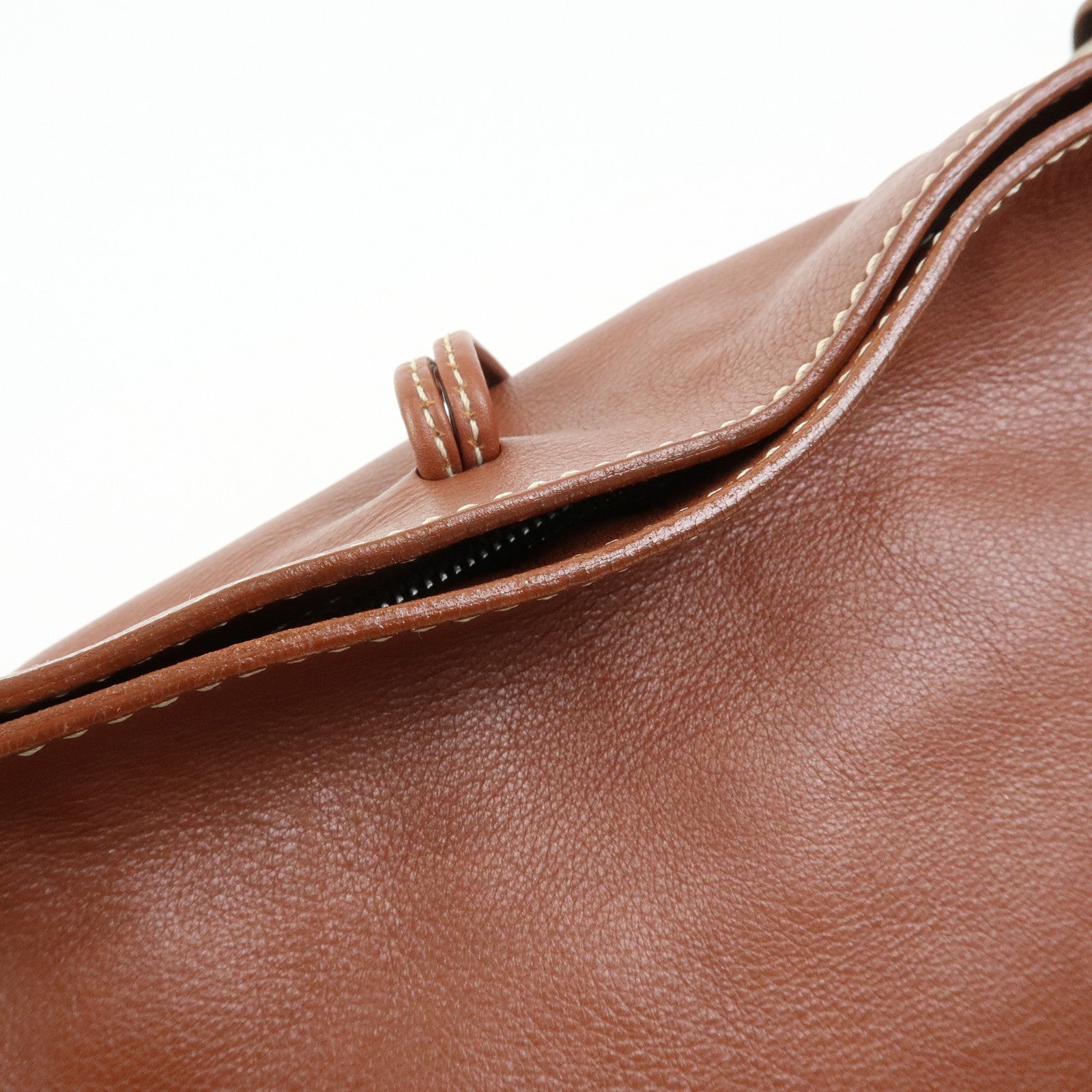 CELINE Bittersweet Leather Shoulder Bag Tote Bag Brown