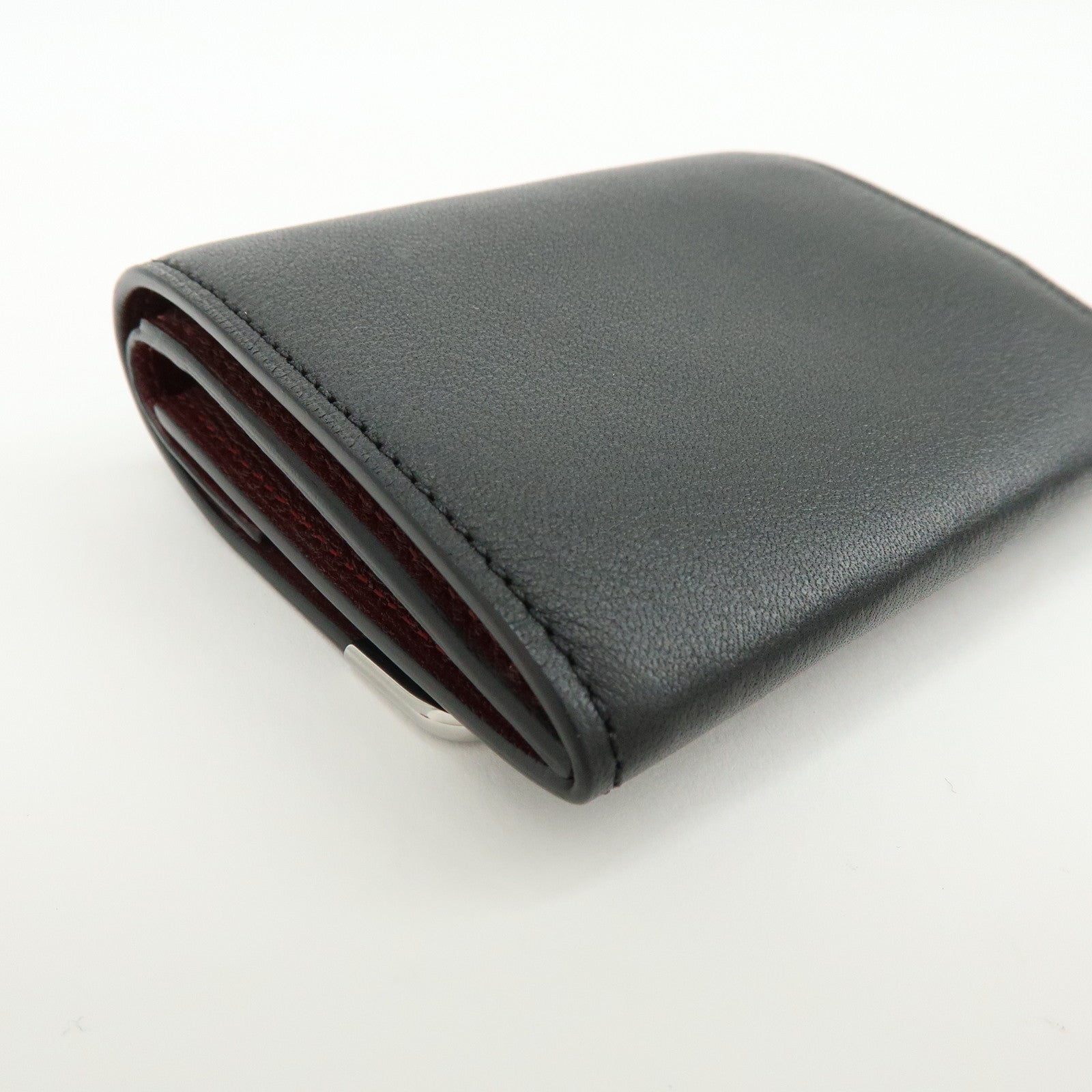 Cartier Must De Cartier Leather Coin Case Coin Purse Black