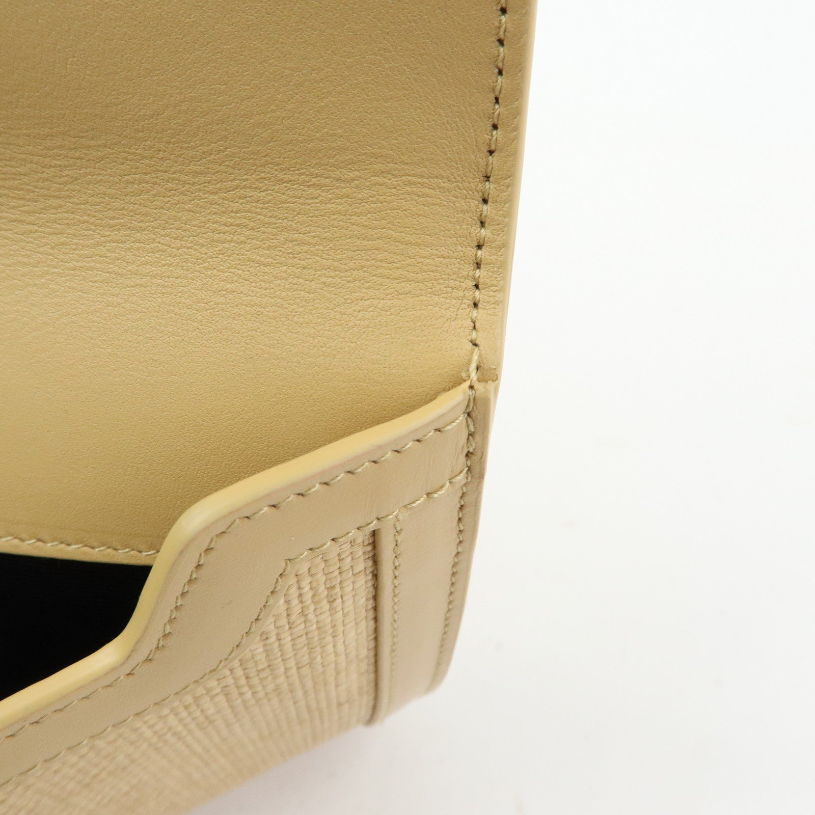 SAINT LAURENT PARIS Uptown Pouch Straw Leather Clutch Bag 565739