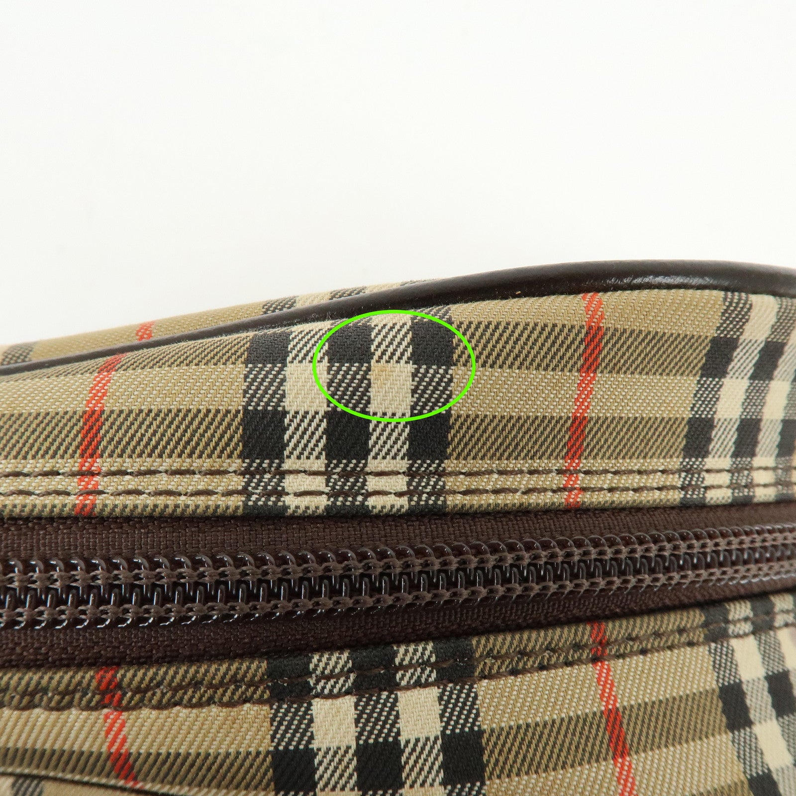 BURBERRY Nova Plaid Canvas Leather Shoulder Crossbody Bag Beige Brown