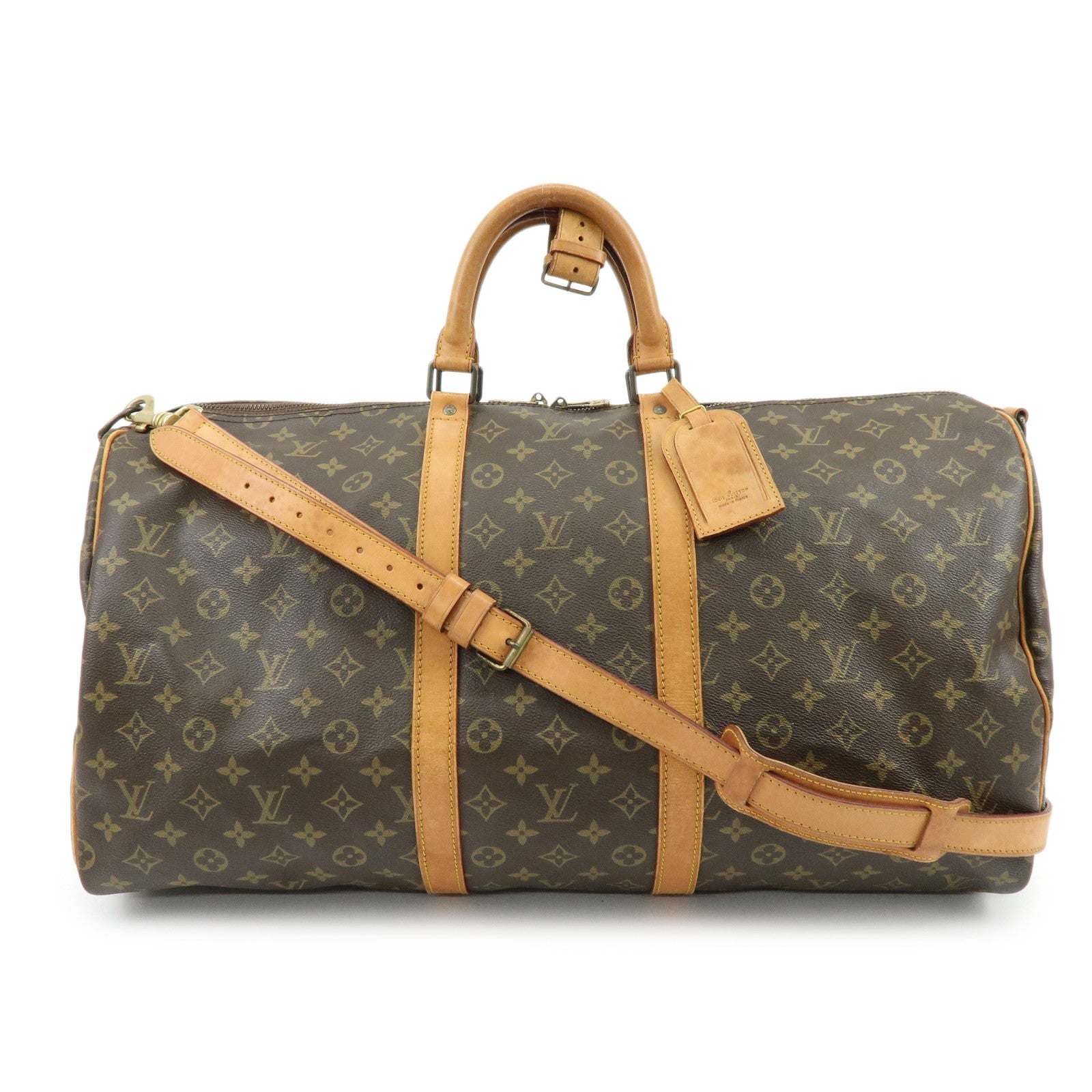 Louis Vuitton Keep All Bandouliere 55 Boston Bag Hand Bag M41414