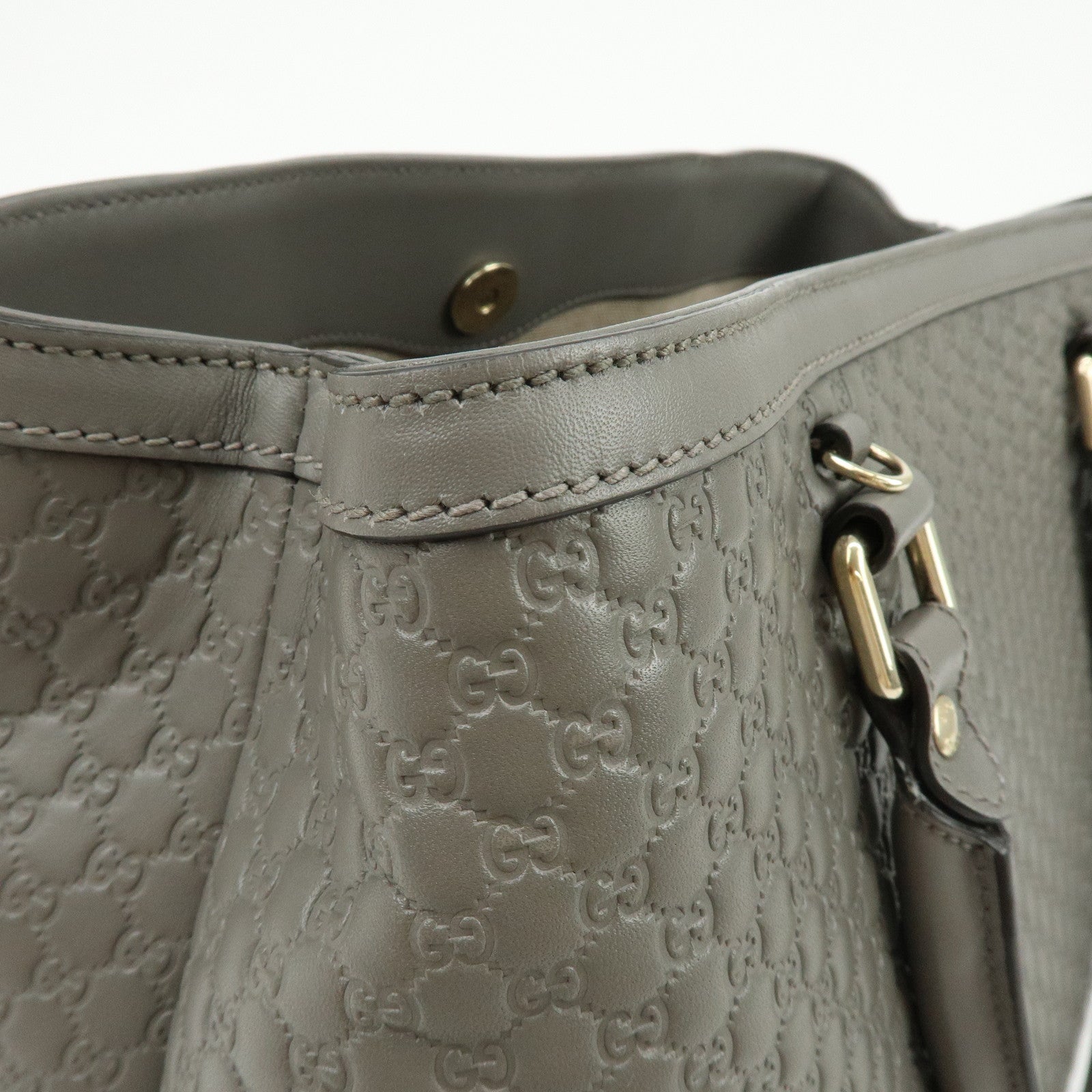GUCCI Microguccissima Leather 2Way Bag Shoulder Bag Gray 510291