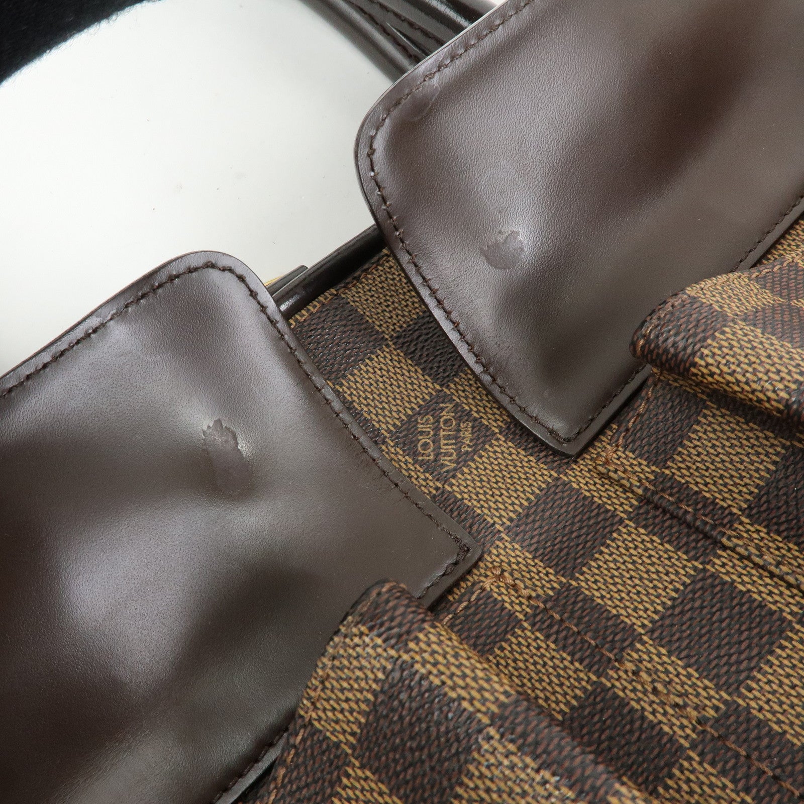Louis Vuitton Damier Canvas Leather Manosque GM Hand Bag N51120