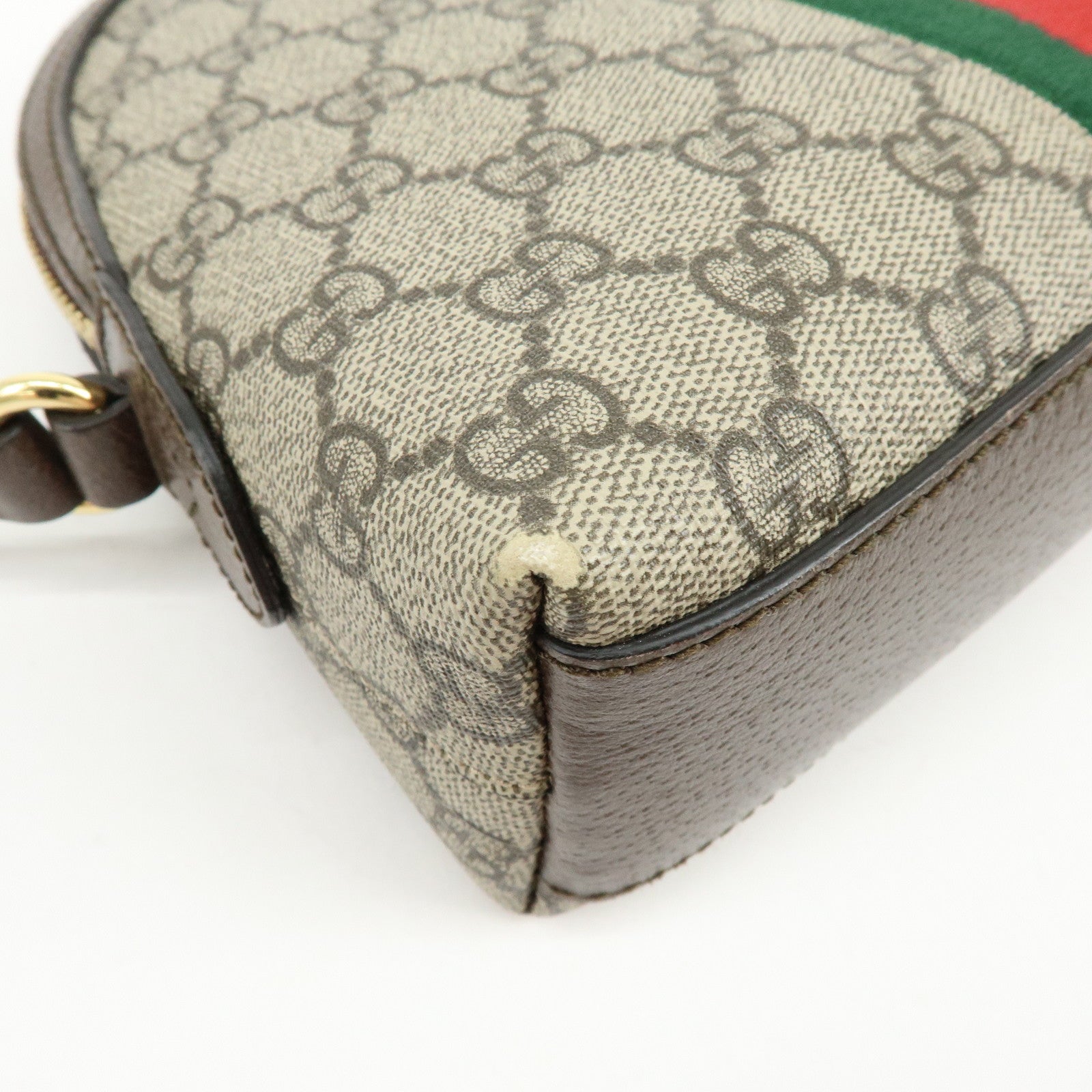 GUCCI Ophidia Double G Sherry GG Supreme Leather Shoulder Bag 499621