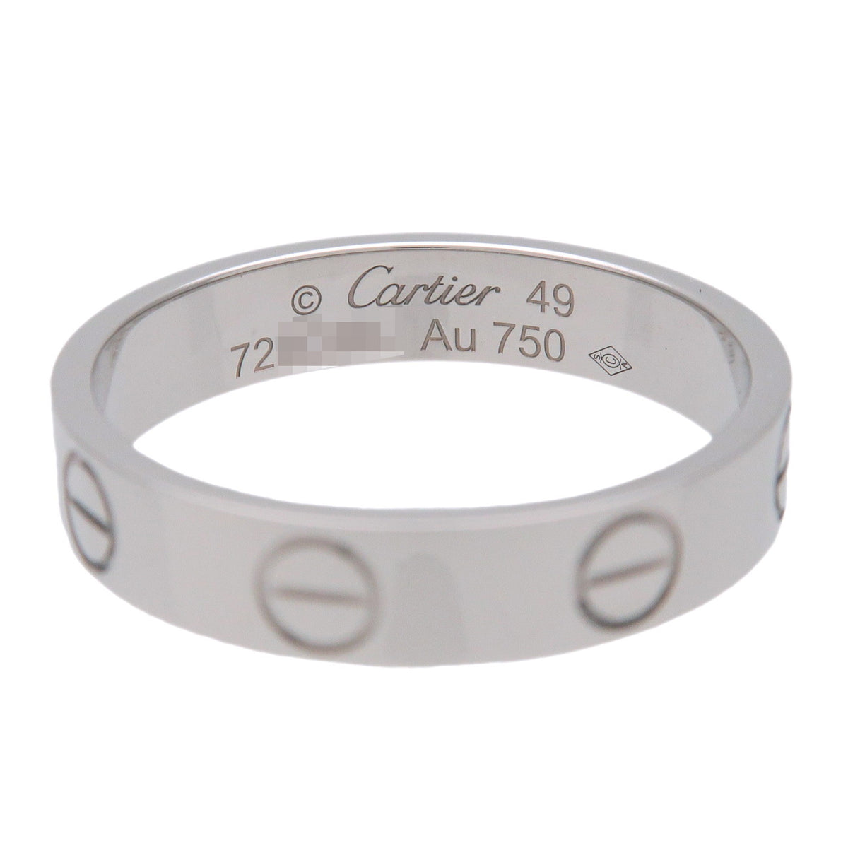Cartier Mini Love Ring K18 750WG White Gold #49 US5 EU49 HK10.5