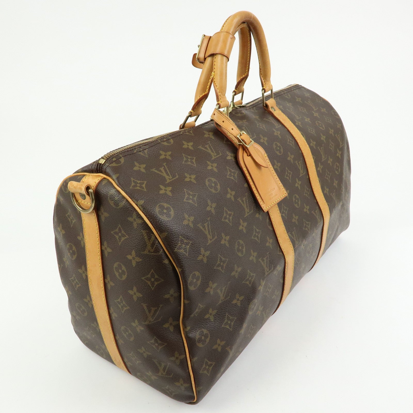 Louis Vuitton Monogram Keep All Bandouliere 50 Boston Bag M41416