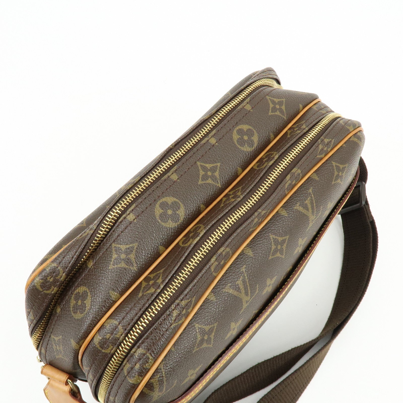 Louis Vuitton Monogram Reporter PM Shoulder Bag Brown M45254