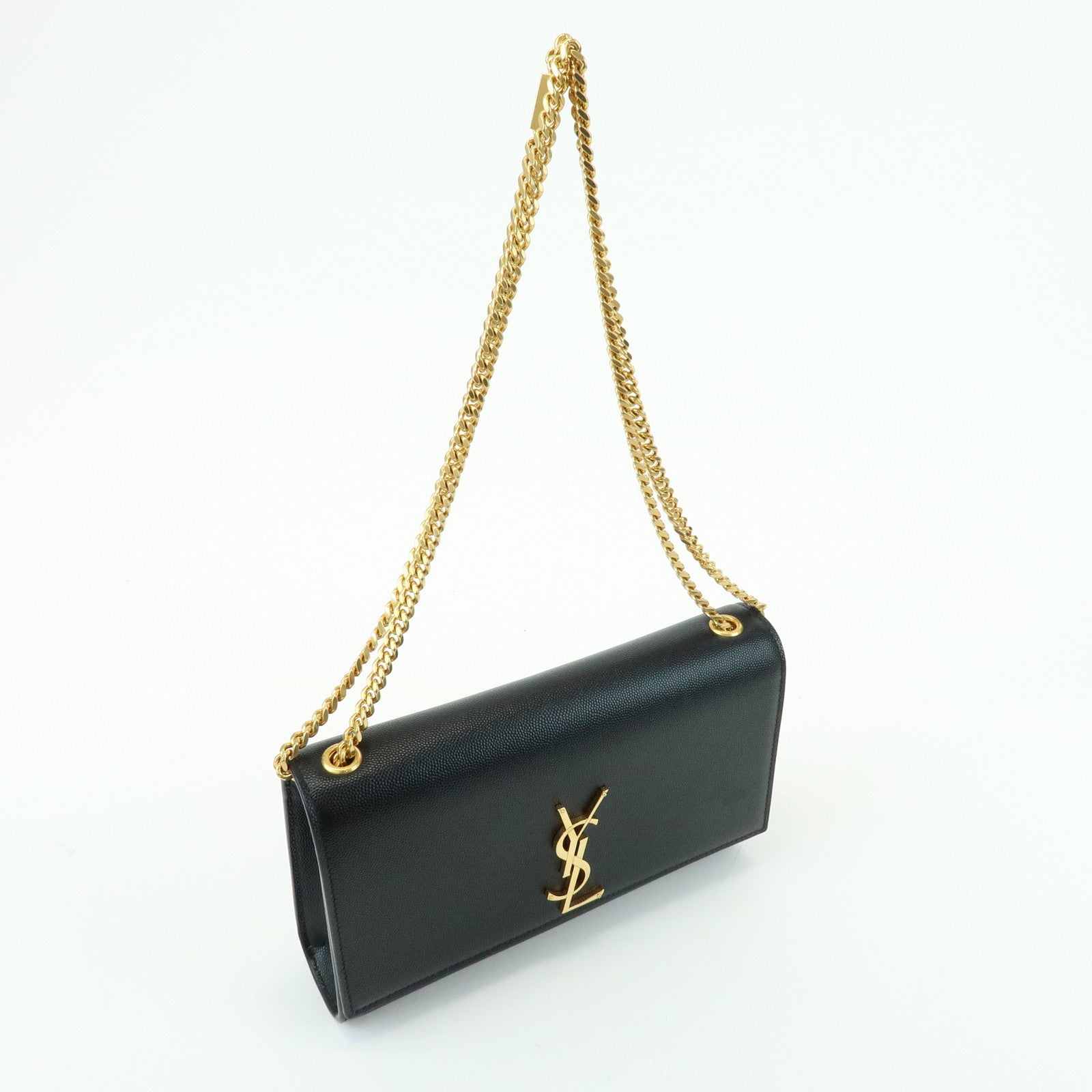 SAINT LAURENT PARIS Casandra Kate Leather Chain Shoulder Bag 364021
