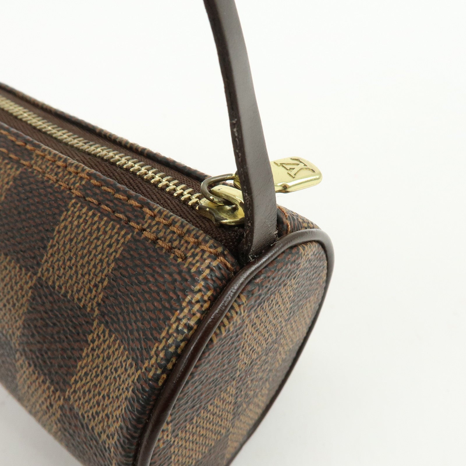 Louis Vuitton Damier Ebene Papillon 30 Hand Bag & Pouch Brown N51303