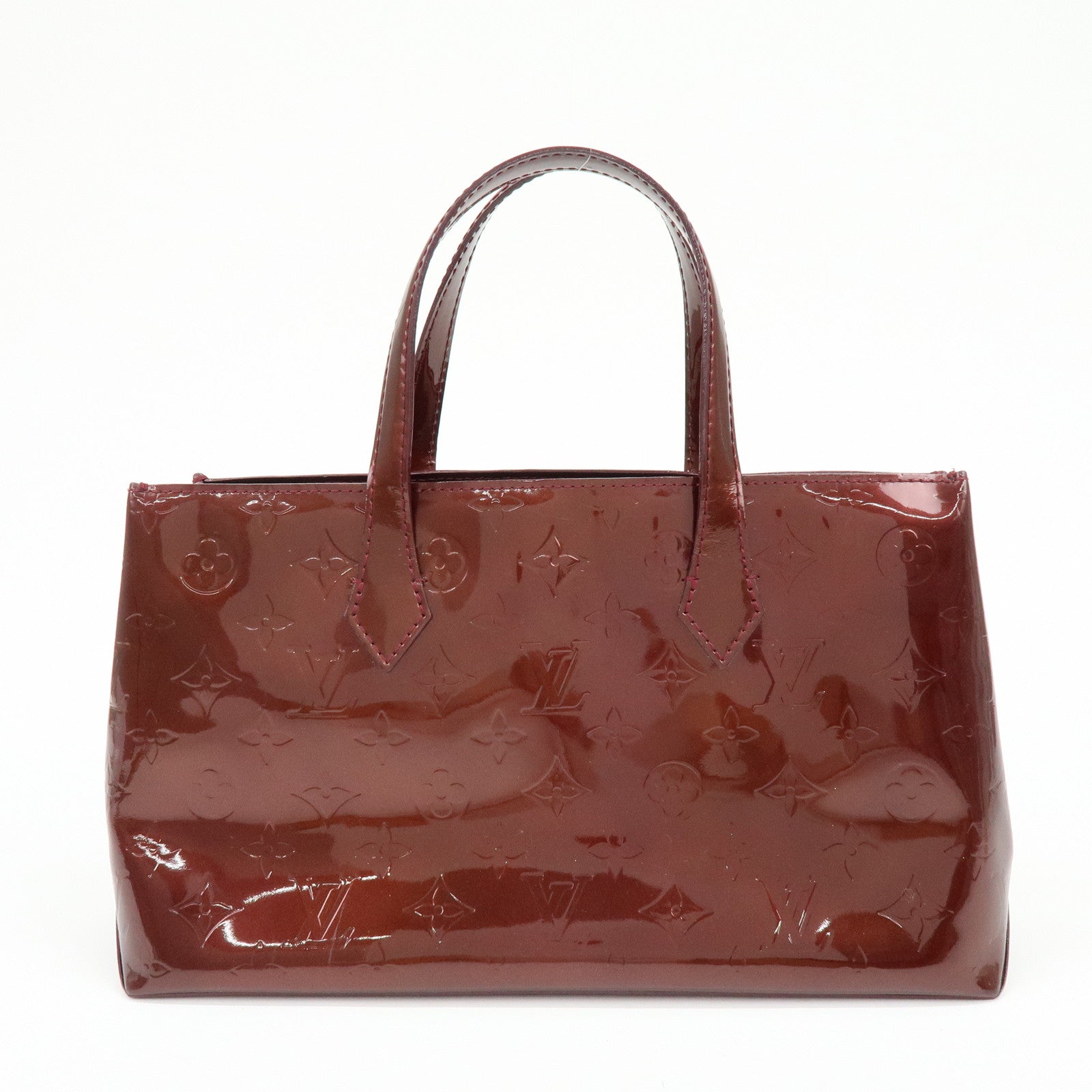 Louis Vuitton Monogram Vernis Wilshire PM Tote Bag Rouge M91644