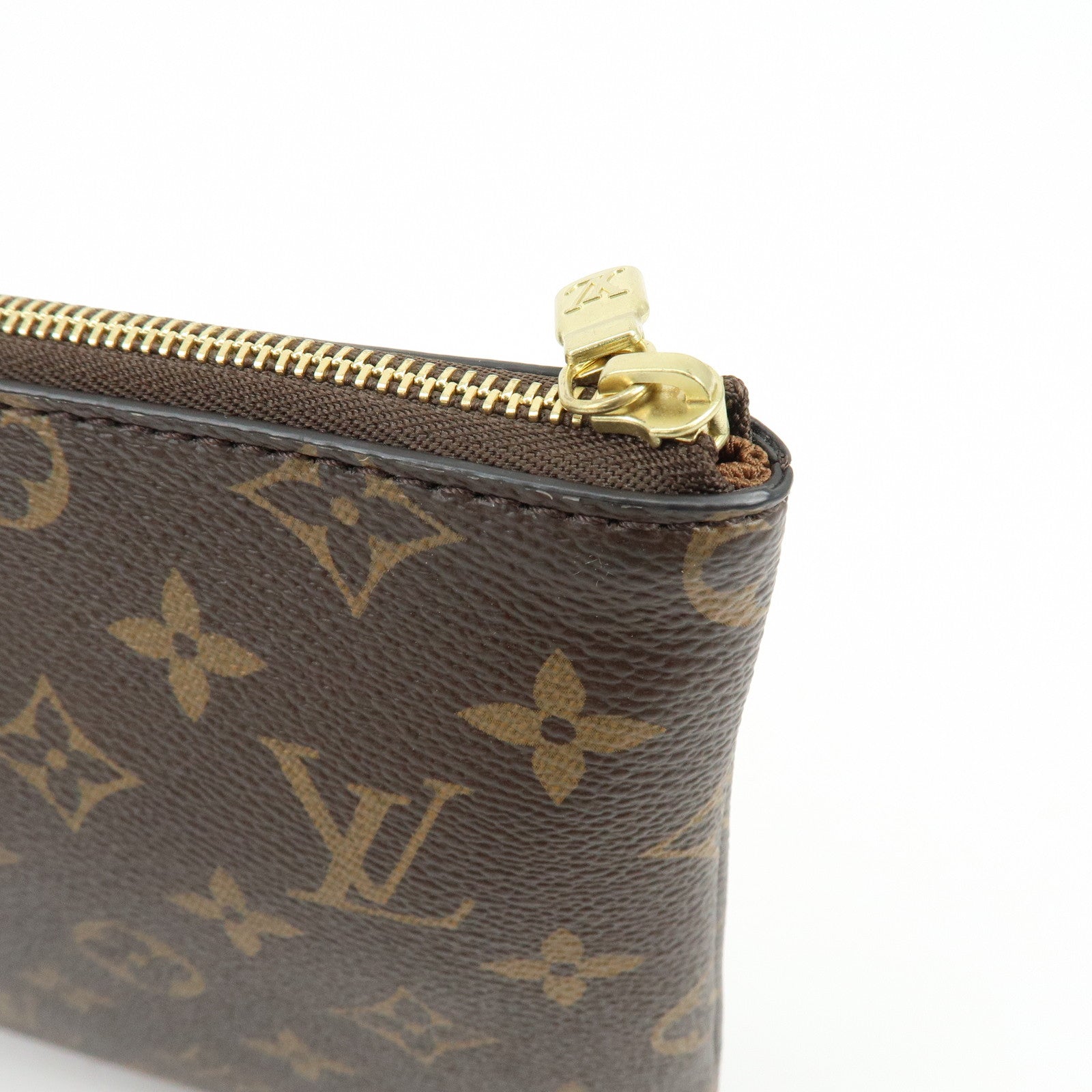 Louis Vuitton Etui Voyage PM Clutch Bag Pouch Brown M44500