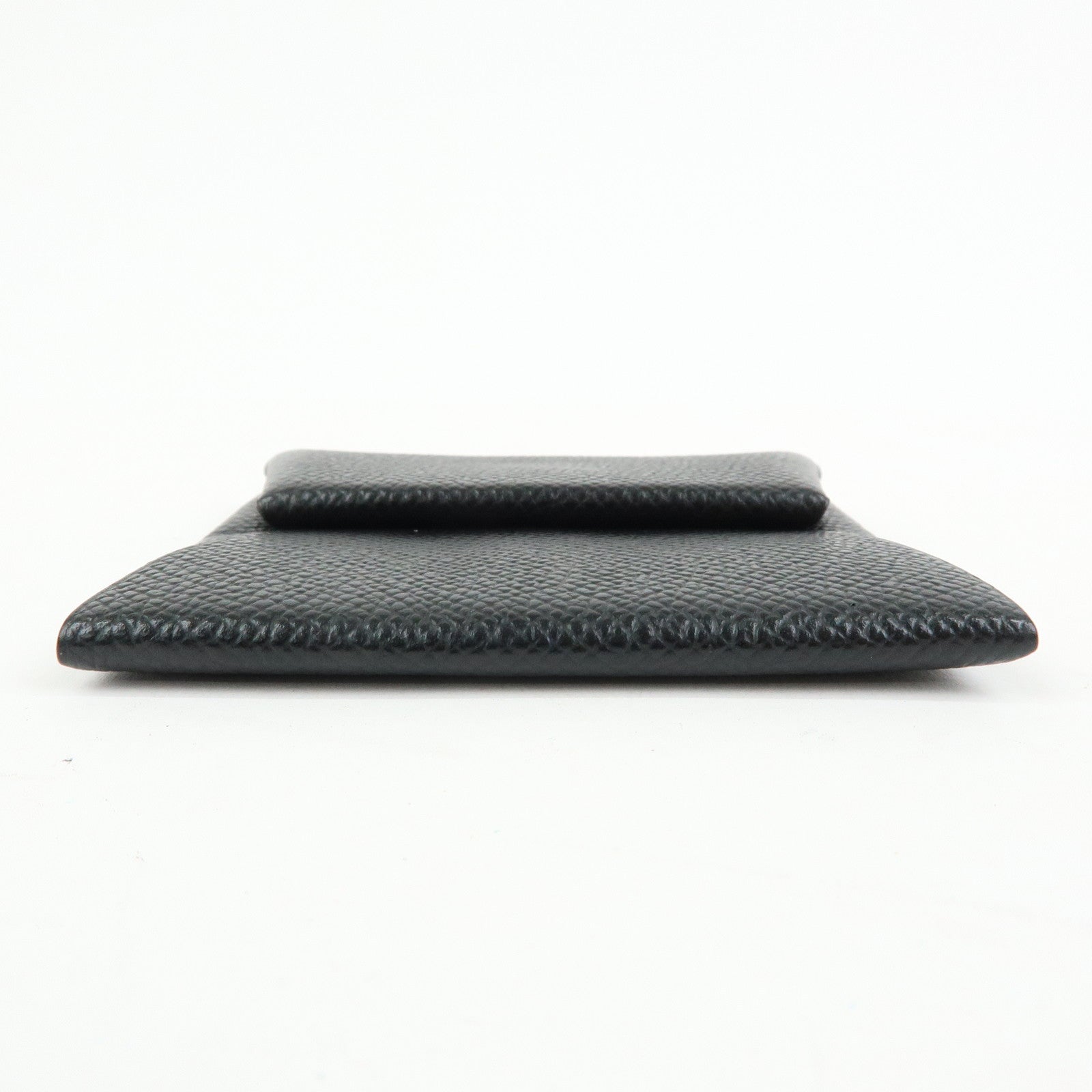 HERMES Bastia Veau Epsoｍ A Stamped Coin Case Coin Purse Black