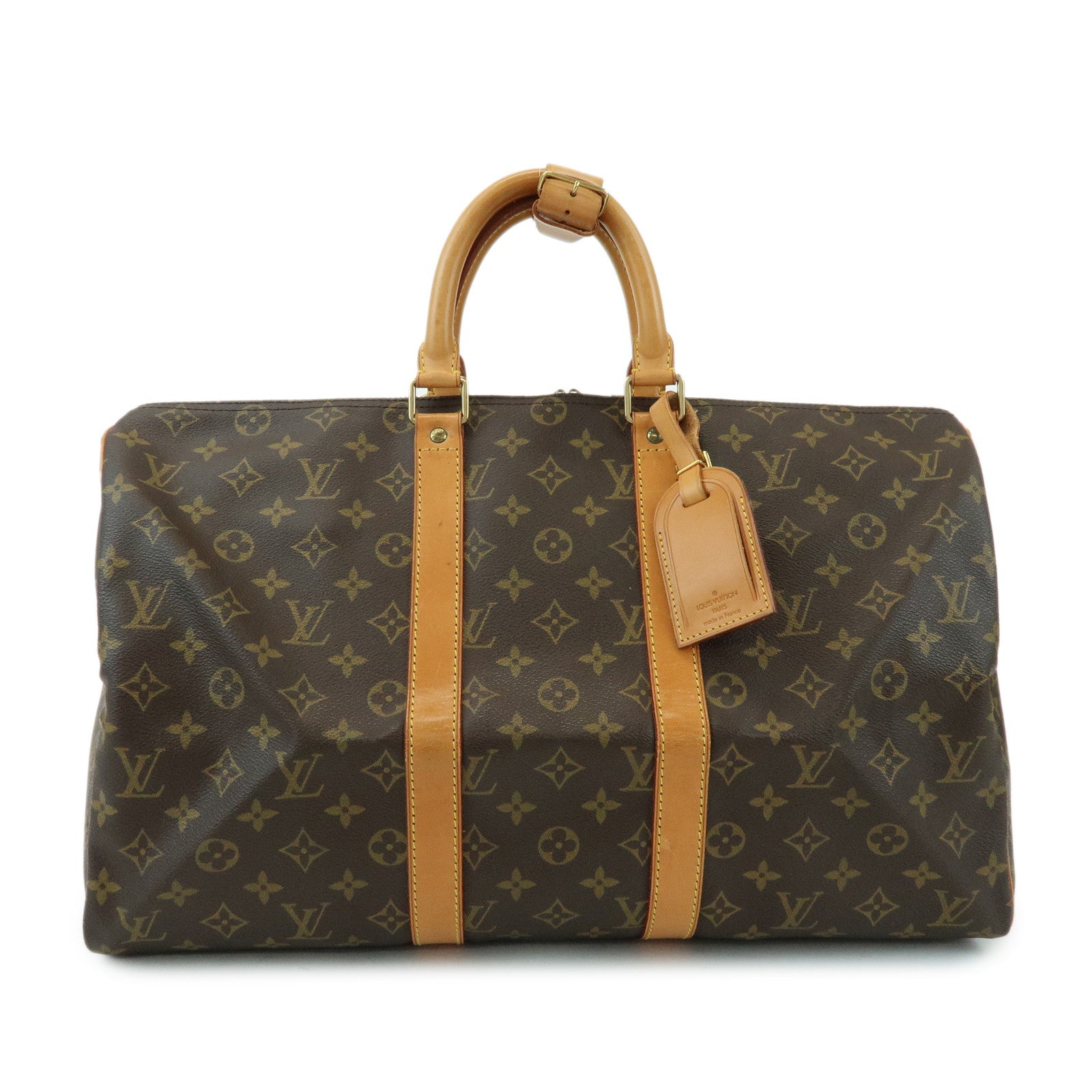 Louis Vuitton Monogram  Keep All 45 CanvasBoston Bag Brown M41428