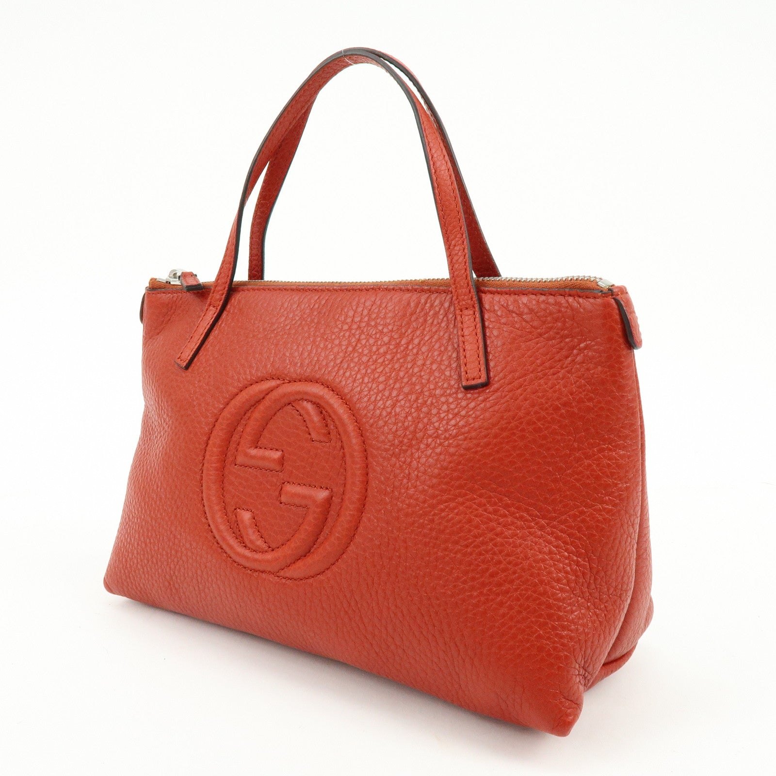 GUCCI Children's Interlocking G SOHO Leather Hand Bag Red 340618