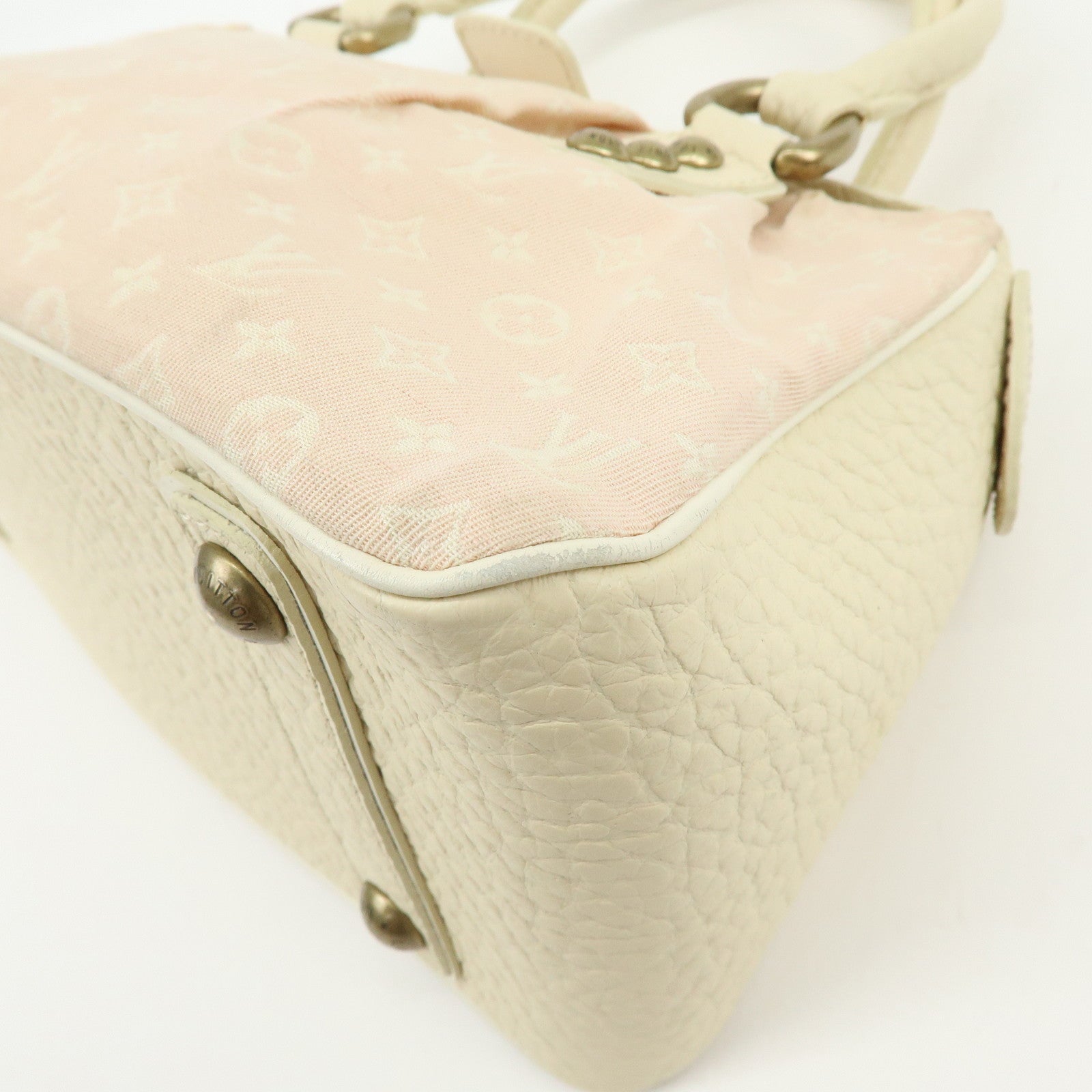 Louis Vuitton Monogram Mini Lin Trapes PM Hand Bag Rose M40062