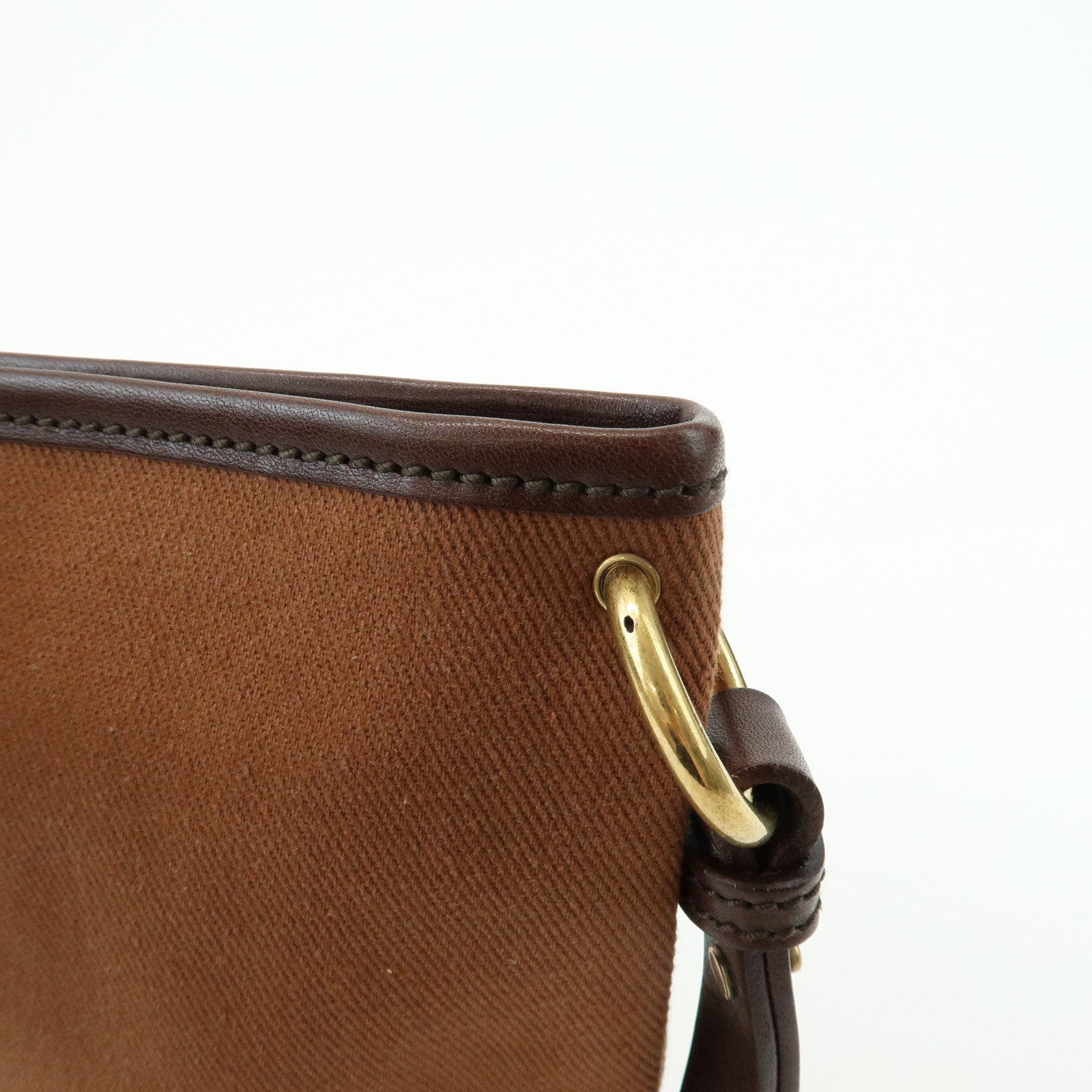 SAINT LAURENT PARIS Kahara Cassandra Canvas Leather Shoulder Bag
